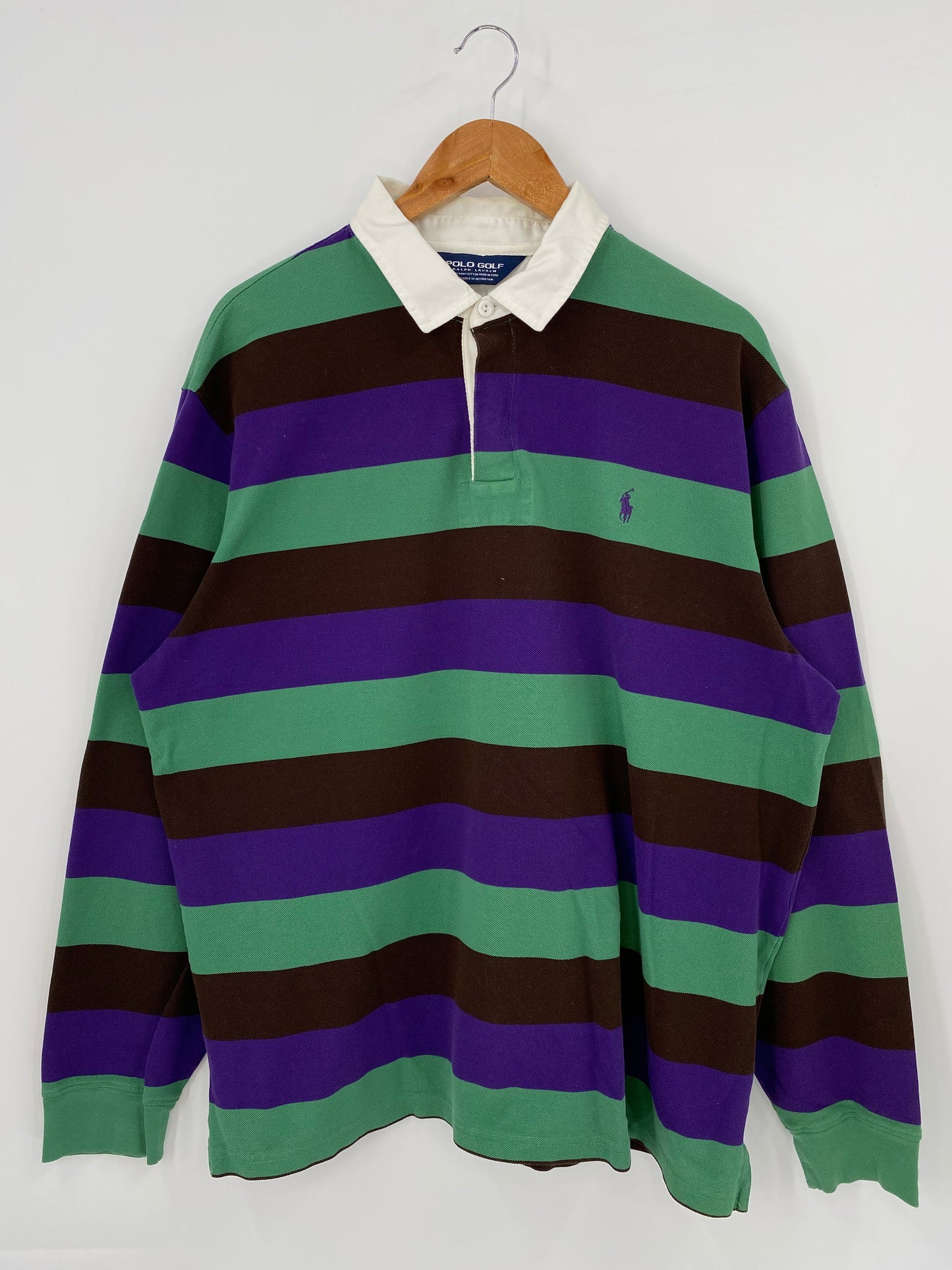 .90’s POLO GOLF RALPH LAUREN Size XXL Vintage Rugby-Shirt / A6297