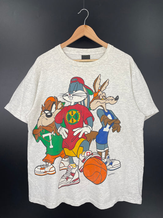 1993 LOONEY TUNES Made in USA Size XL Vintage T-Shirts / K3217
