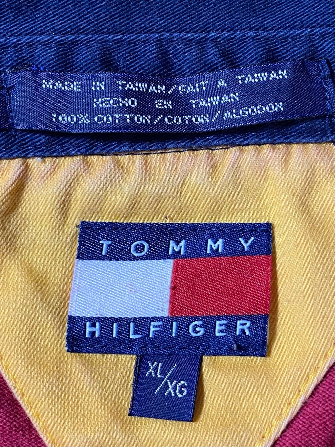 90’s TOMMY HILFIGER Size XL Vintage Rugby-Shirt / G3370R