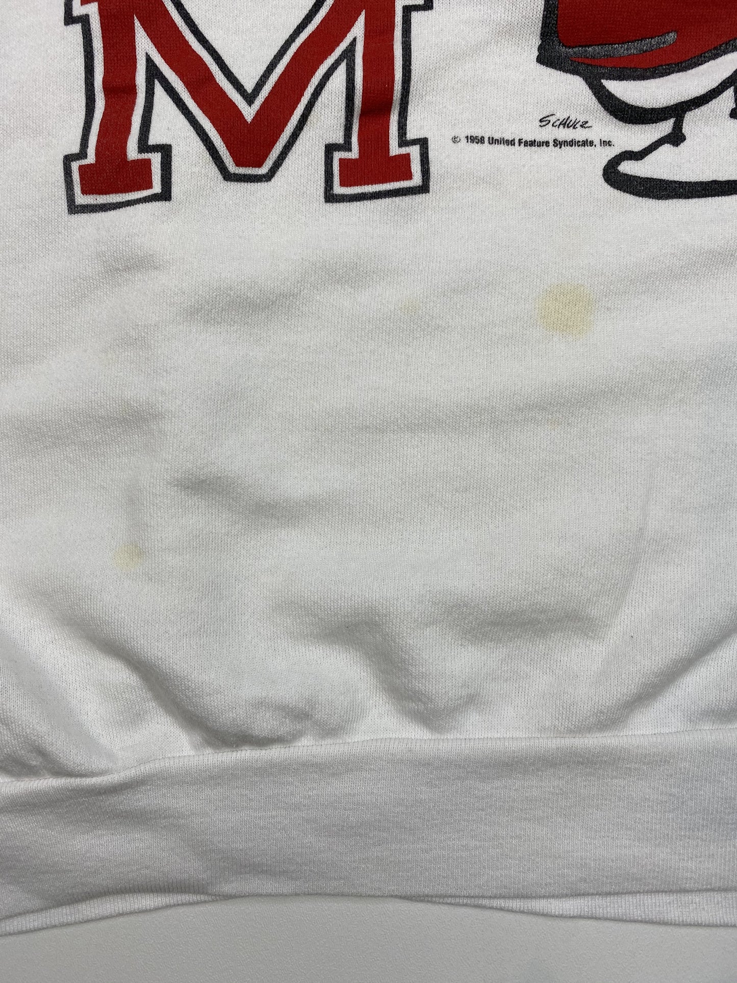 80’s Snoopy Size Approx.XL Made in USA Vintage Sweat-Shirt / K4761