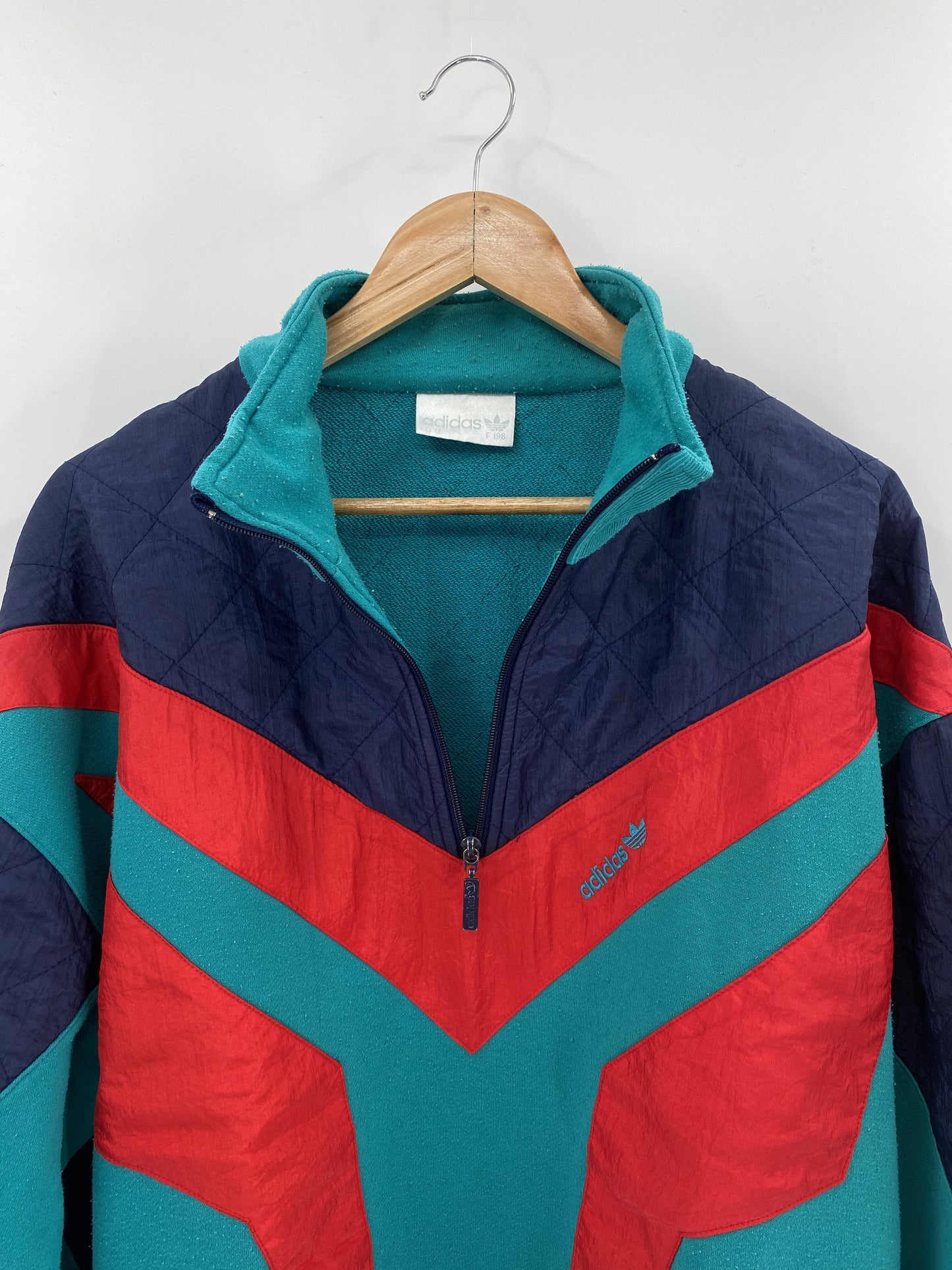 90's ADIDAS Size XL Vintage Half Zip Sweat-shirt / A6763