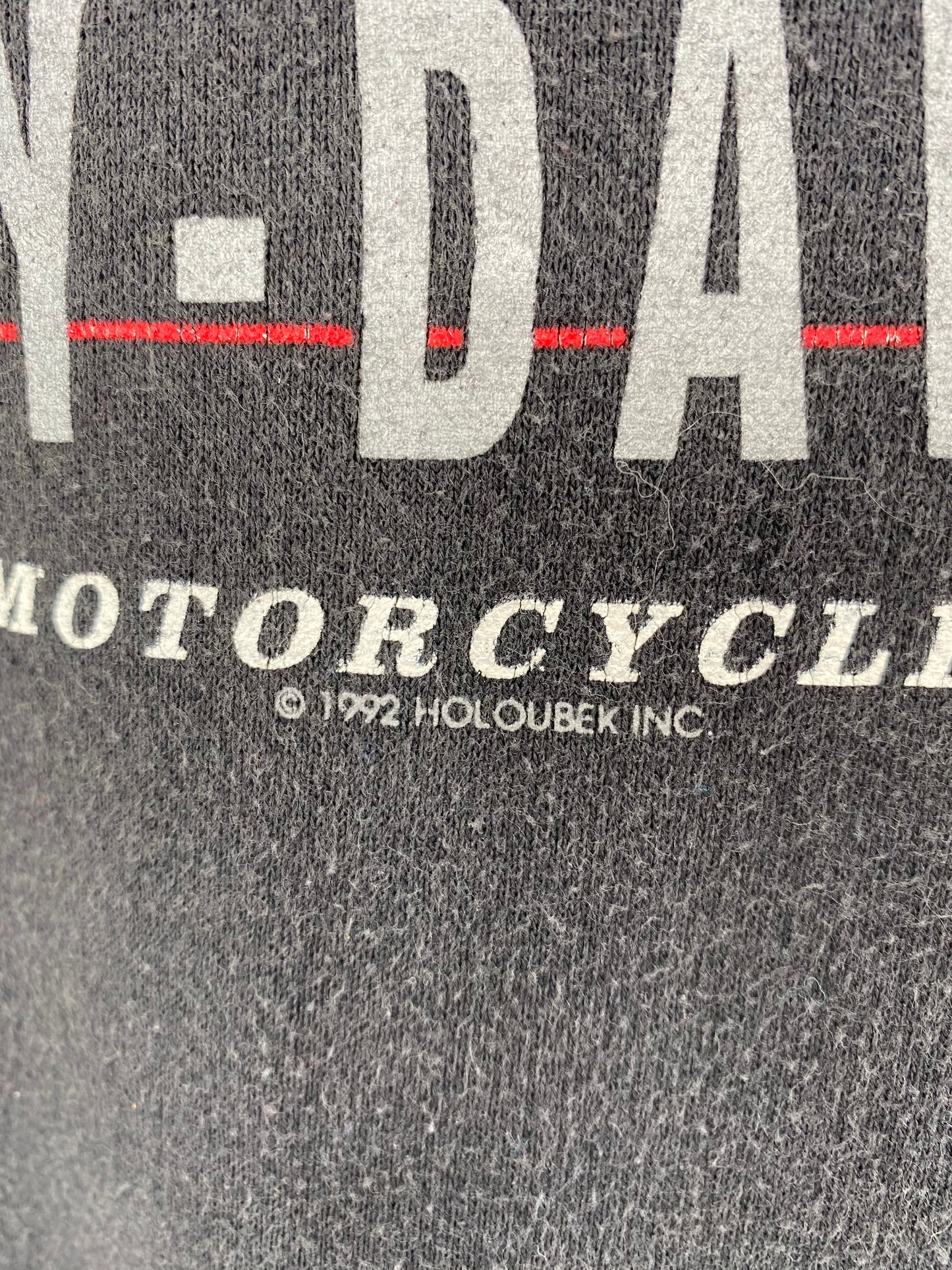 1992 Harley Davidson Made in USA Size L Vintage Hoodie Sweat-Shirt / 8645