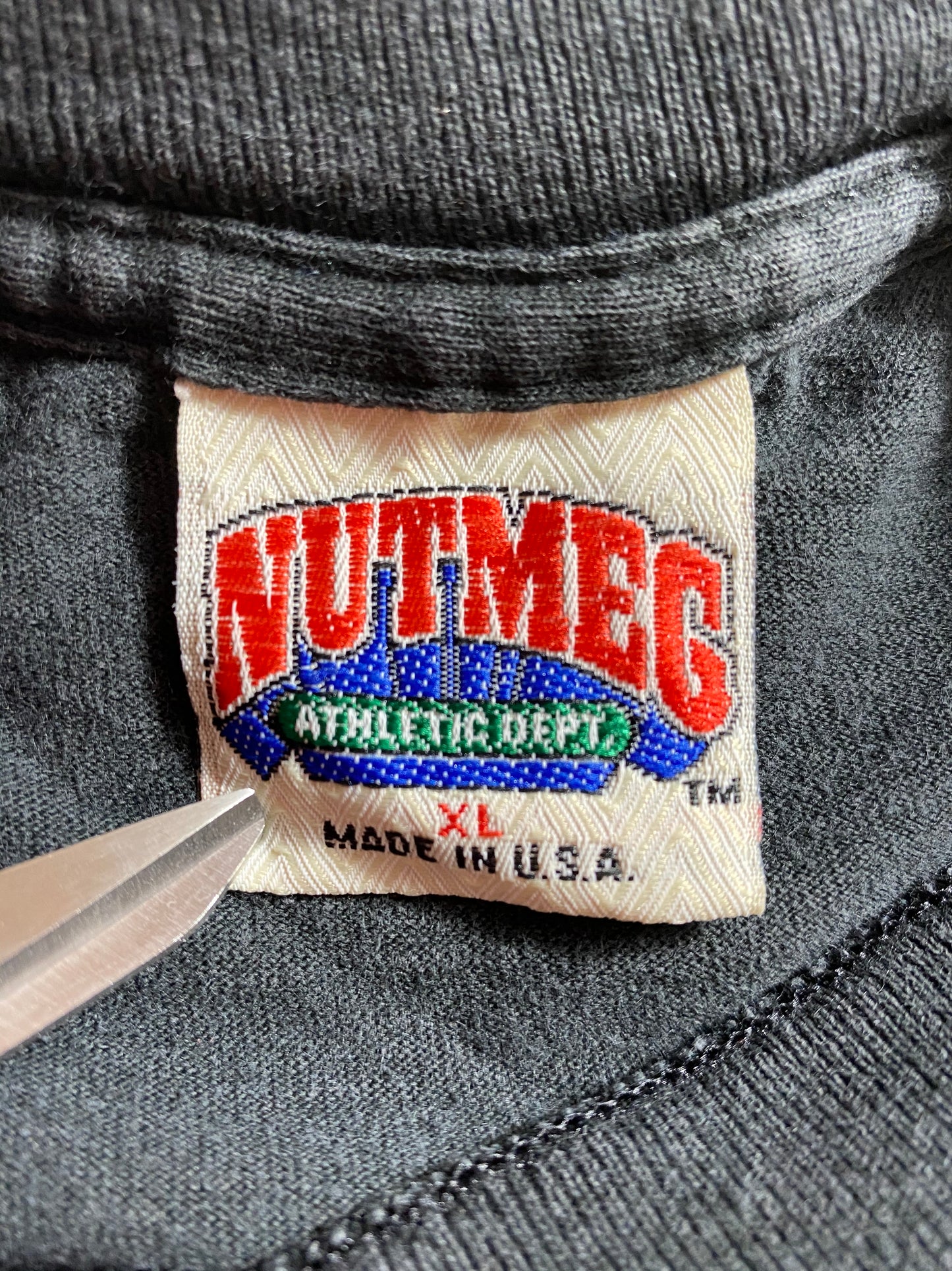 1991 CARLTON FISK WHITE SOX Made in USA Size XL Vintage MLB T-shirt / 8299