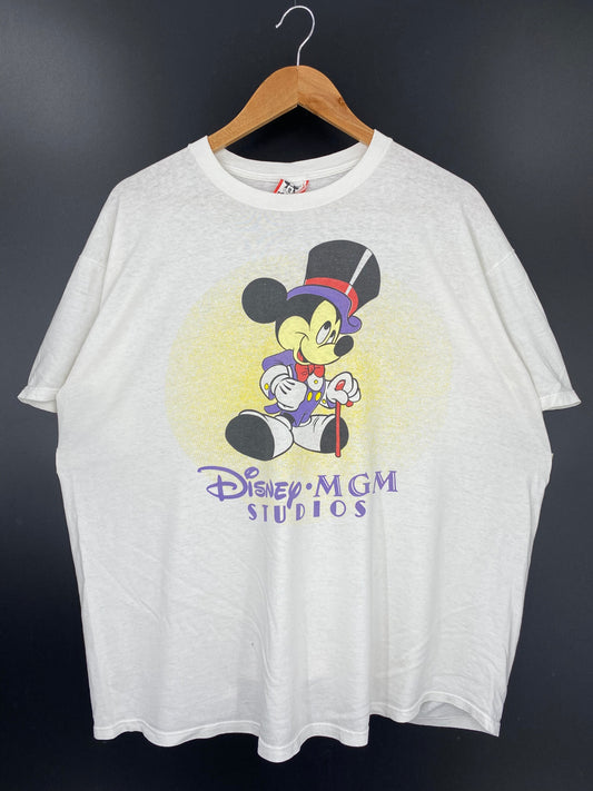 .90's DISNEY MGM STUDIOS MICKEY Made in USA Size XL Vintage T-Shirt / E5122T