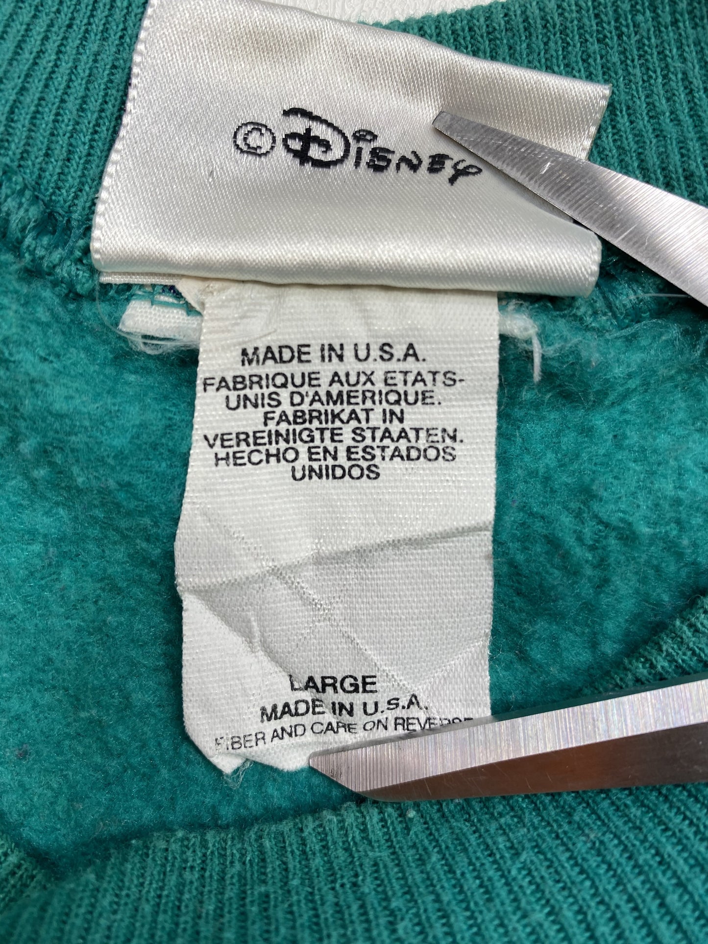 2000 Disney Epcot Made in USA Size L Vintage Sweat-Shirt / K4674