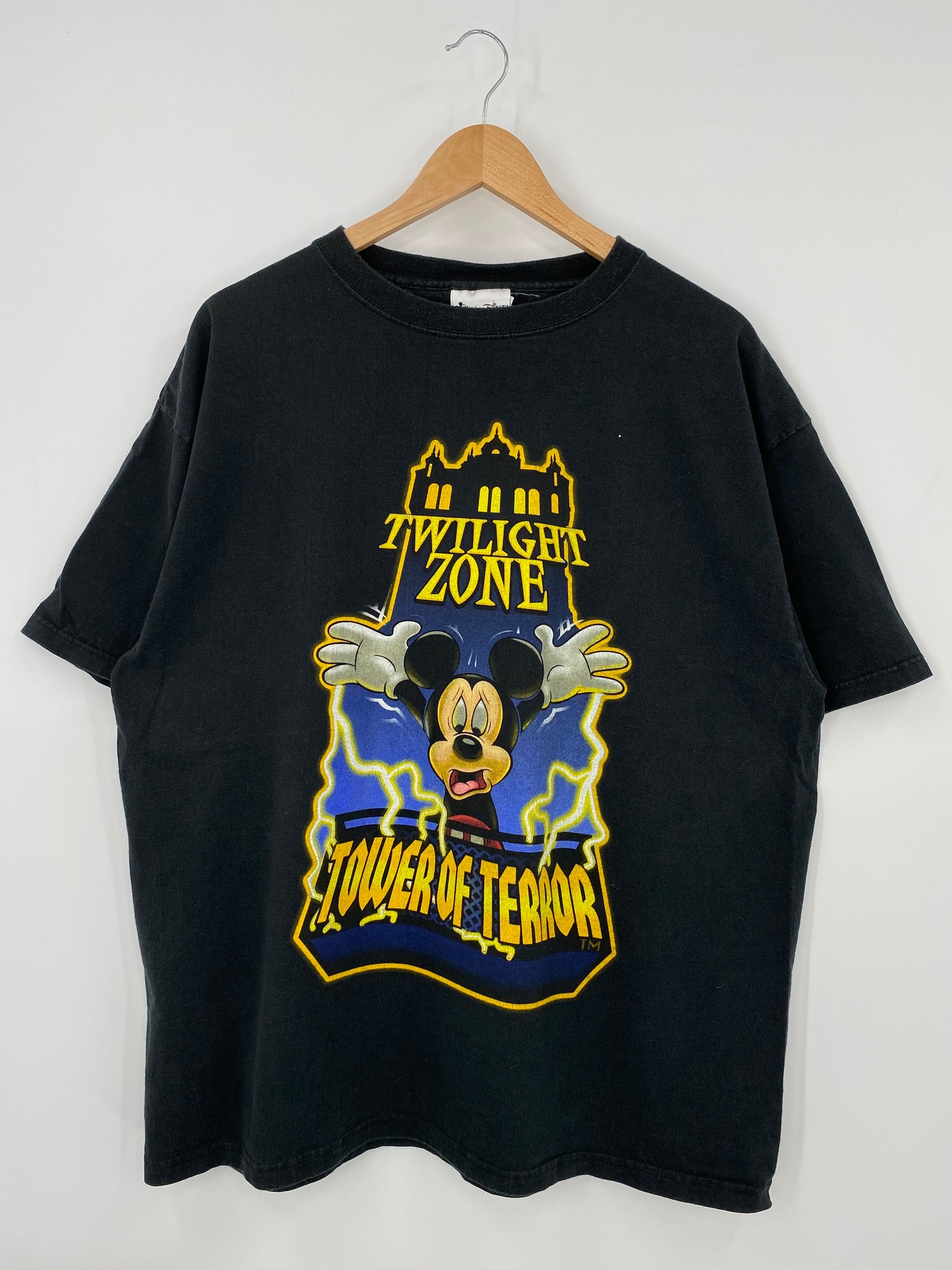 Vintage DISNEY TWILIGHT ZONE TOWER OF TERROR Made in USA Size XL T-Shirt / K3085
