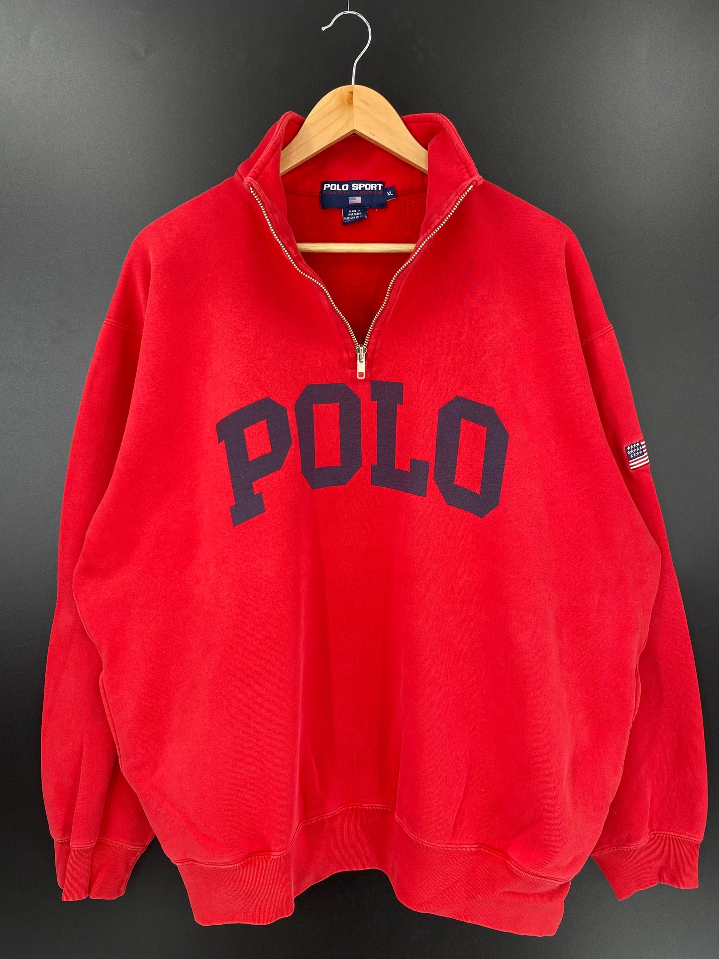 90’s POLO SPORTS RALPH LAUREN Size XL Vintage Half-zip Sweat-Shirts/ K3253