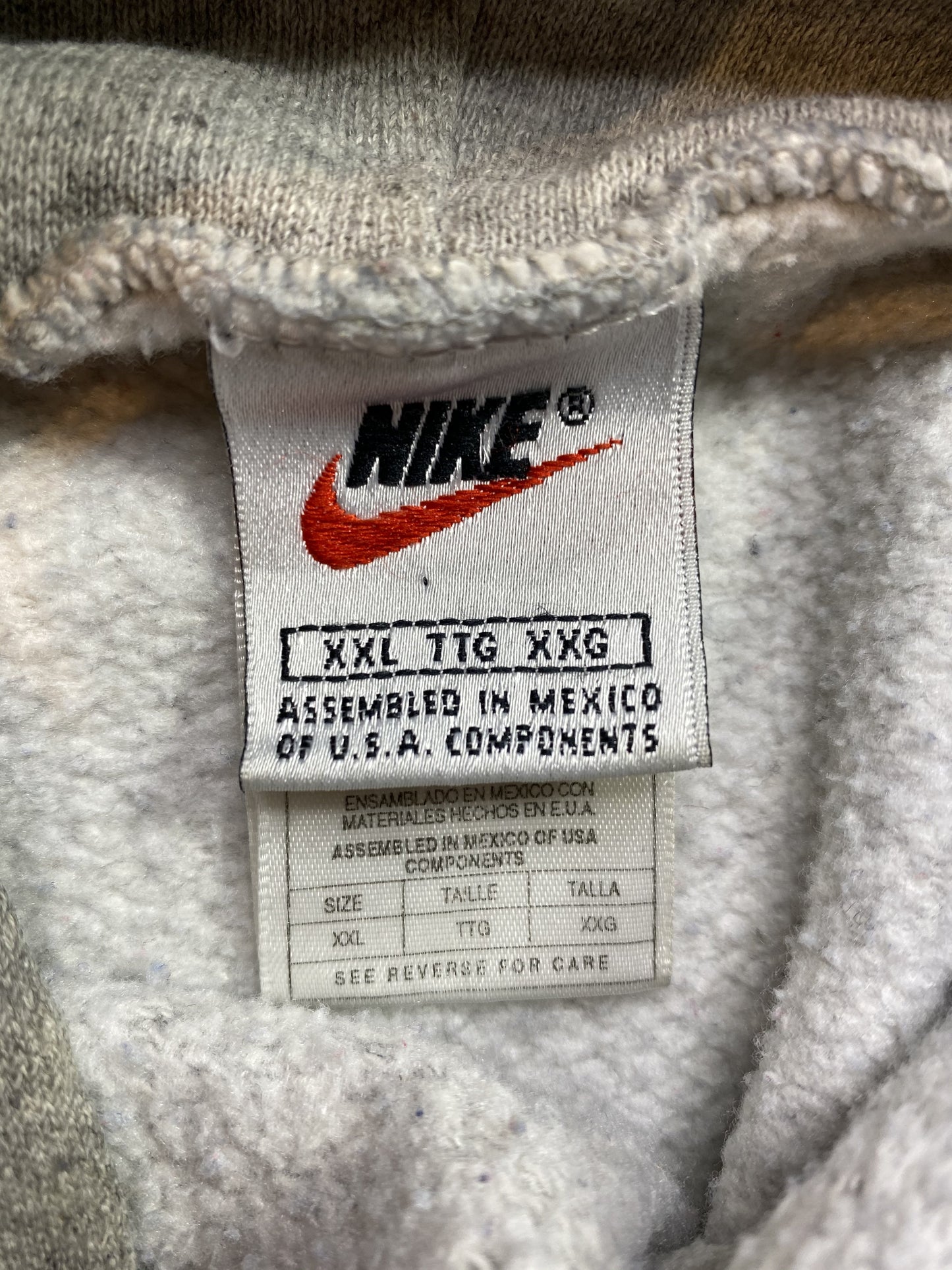 90’s NIKE Mini Swoosh Size XXL Vintage Hoodie Sweat-Shirt / K4687