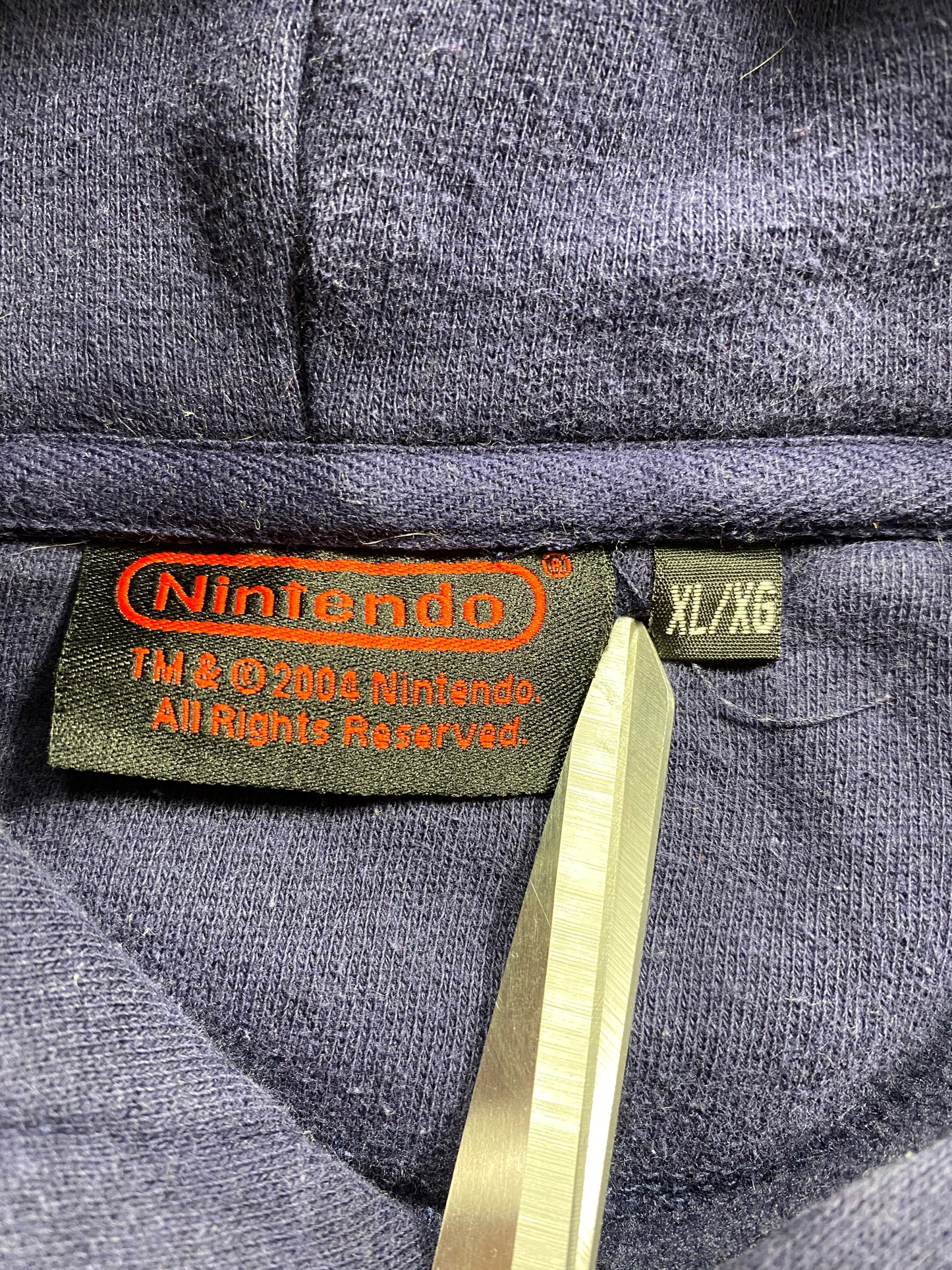 2004 NINTENDO MARIO Size XL Vintage Hoodie Sweat-shirt / 6582