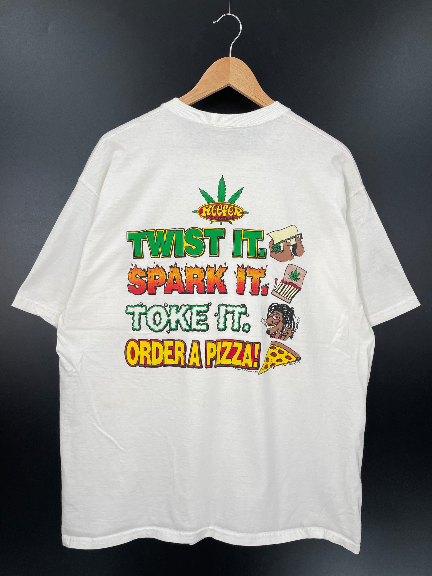 1993 REEFER MADNESS Size XL Vintage T-Shirts / K2700