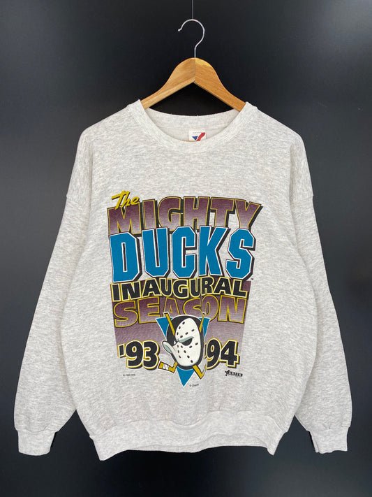 1993 MIGHTY DUCKS Made in USA Size XL Vintage NHL Sweat-shirt / 7570