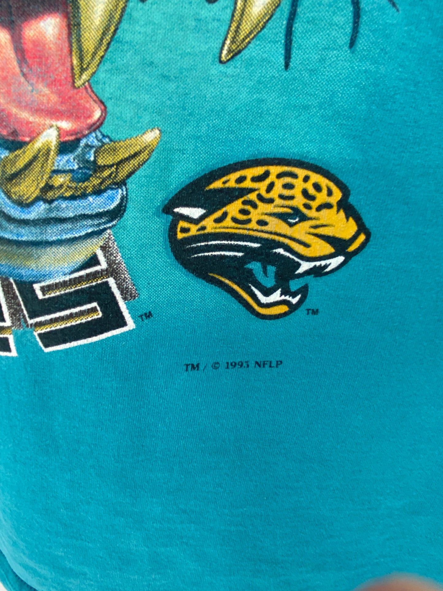 90’s JACKSONVILLE JAGUARS Made in USA Size XL Vintage NFL T-Shirt / K9684