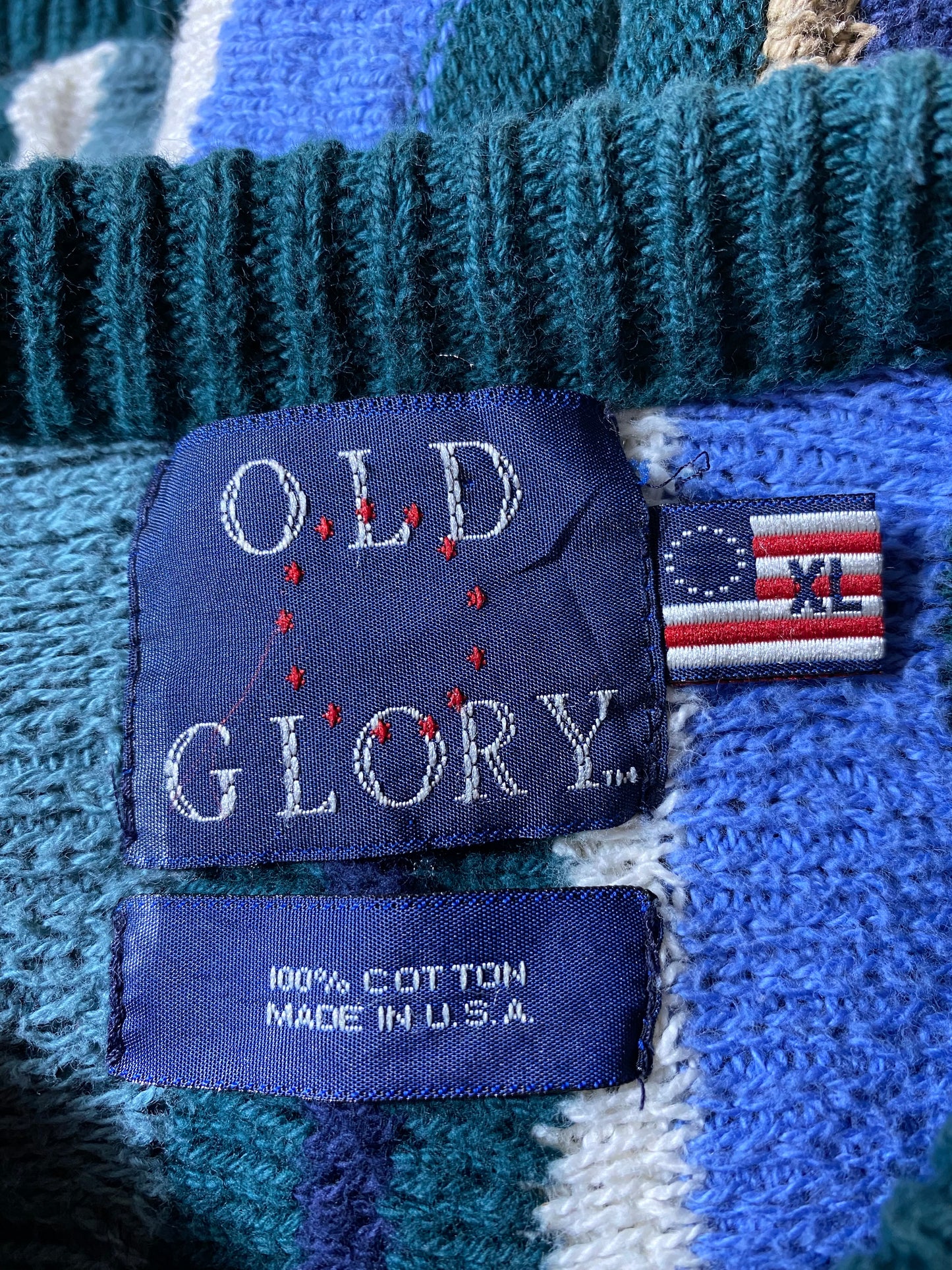 Vintage 3D COOGI- Style Made in USA Size XL Knit Sweater / K3870