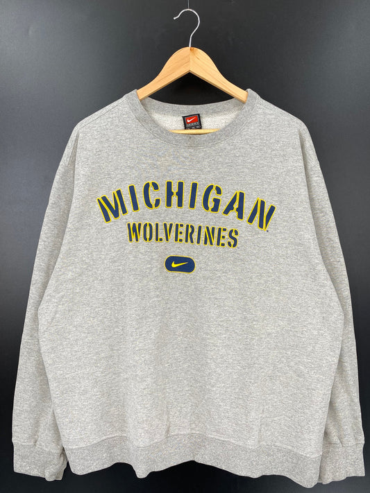 00’ NIKE MICHIGAN WOLVERINES Made in USA Size XL Vintage College Sweat-Shirts / A4481