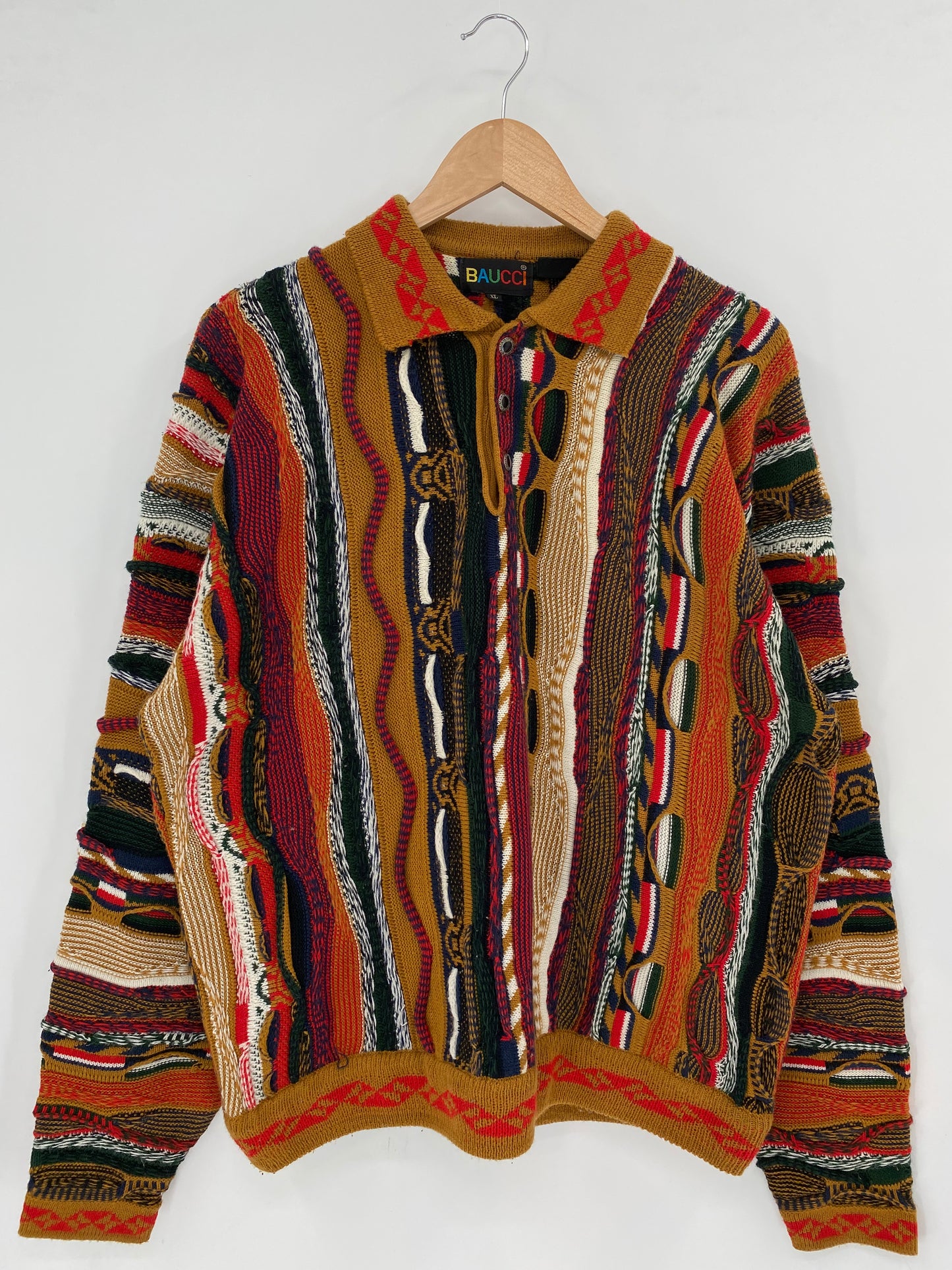 Vintage 3D COOGI- Style Size XL Knit Sweater / K2785