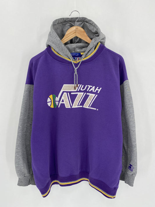 90’s STARTER UTAH JAZZ Size XL Vintage NBA Hoodie Sweat-Shirt  / k5602
