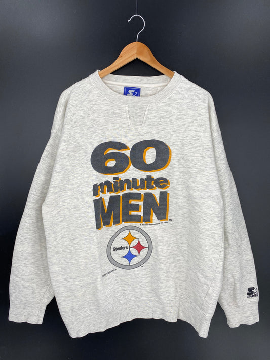 90’s PITTSBURGH STEELERS Size XL Vintage NFL Sweat-Shirt / K884