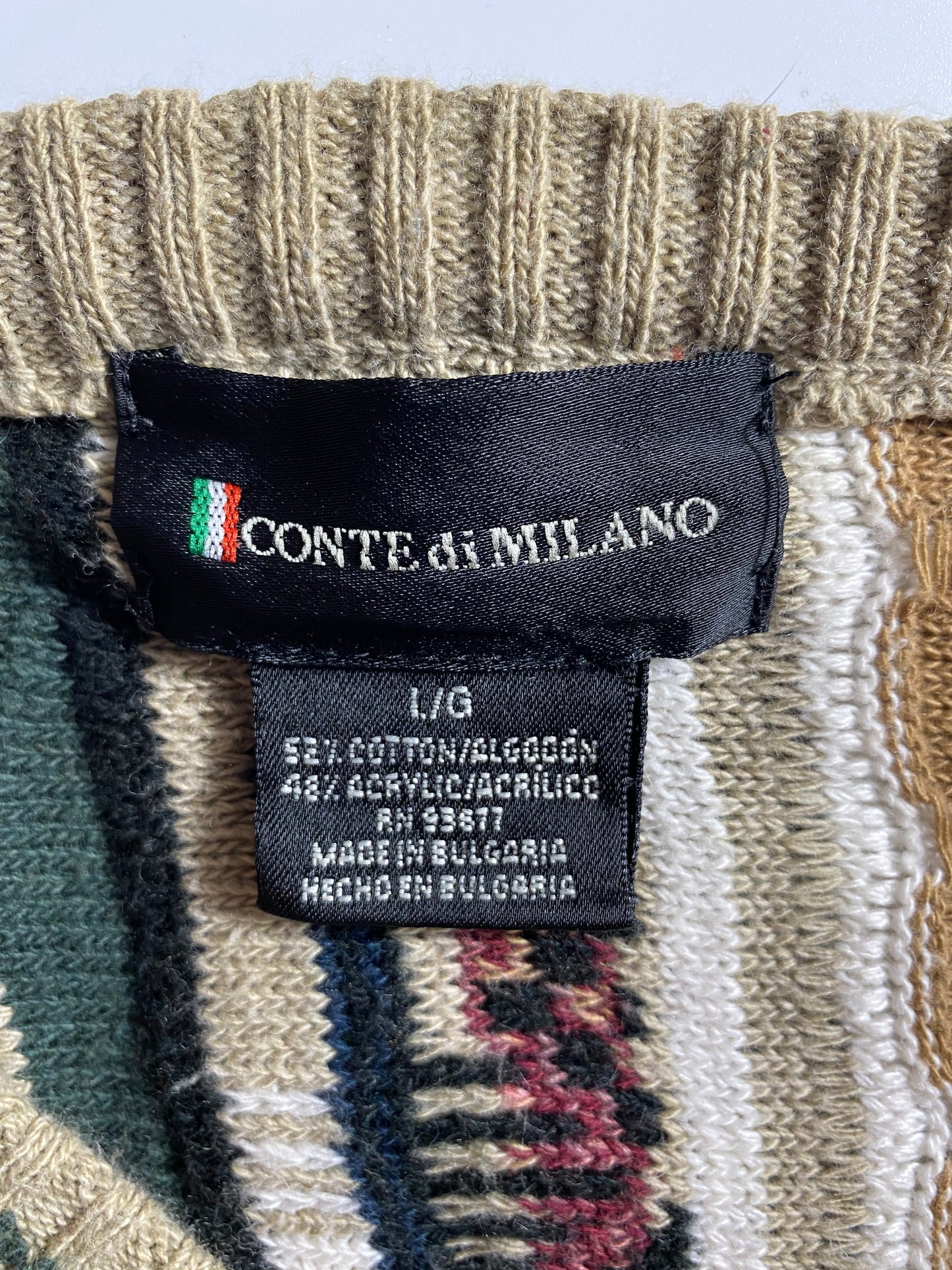 Vintage 3D COOGI- Style Size L Knit Sweater / K3942