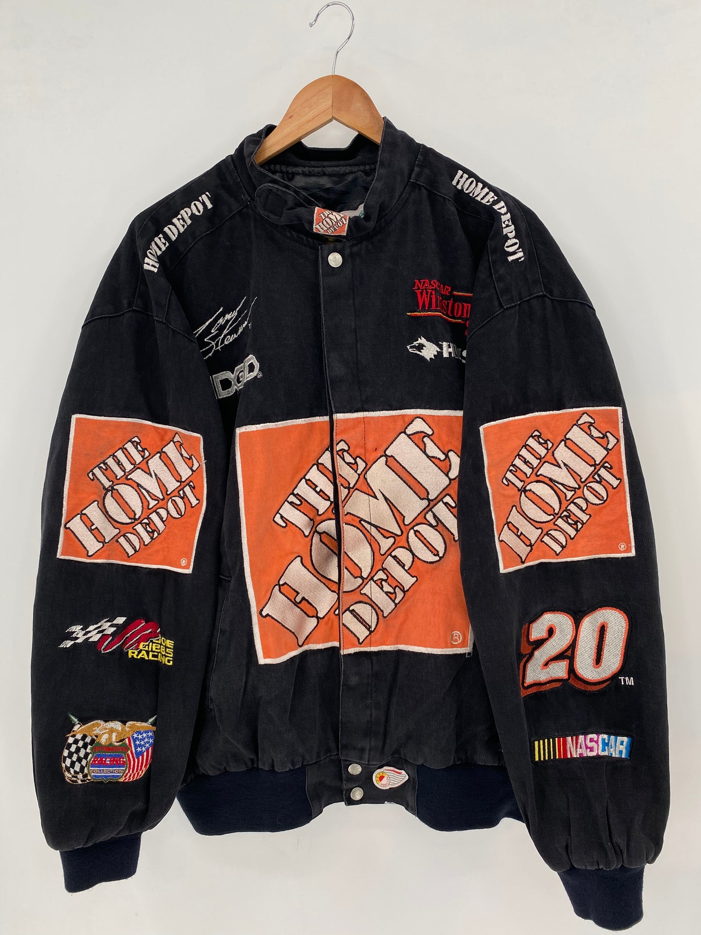 THE HOME DEPOT x JEFF HAMILTON NASCAR RACING Size XL Vintage Racing Jacket / K3164