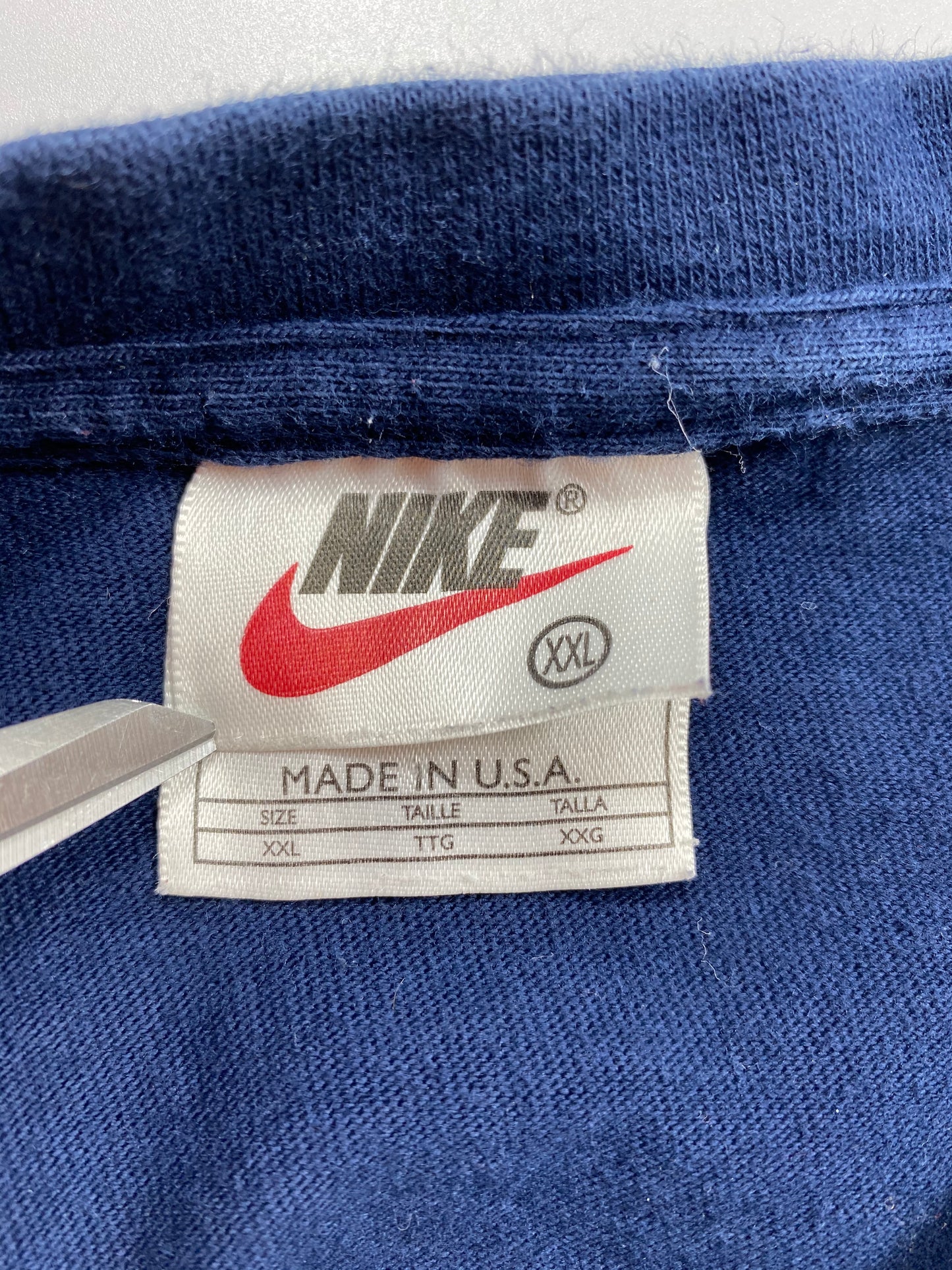 90’s NIKE Mini Swoosh Made in USA Size XXL Vintage Long Sleeve T-Shirt / 7147