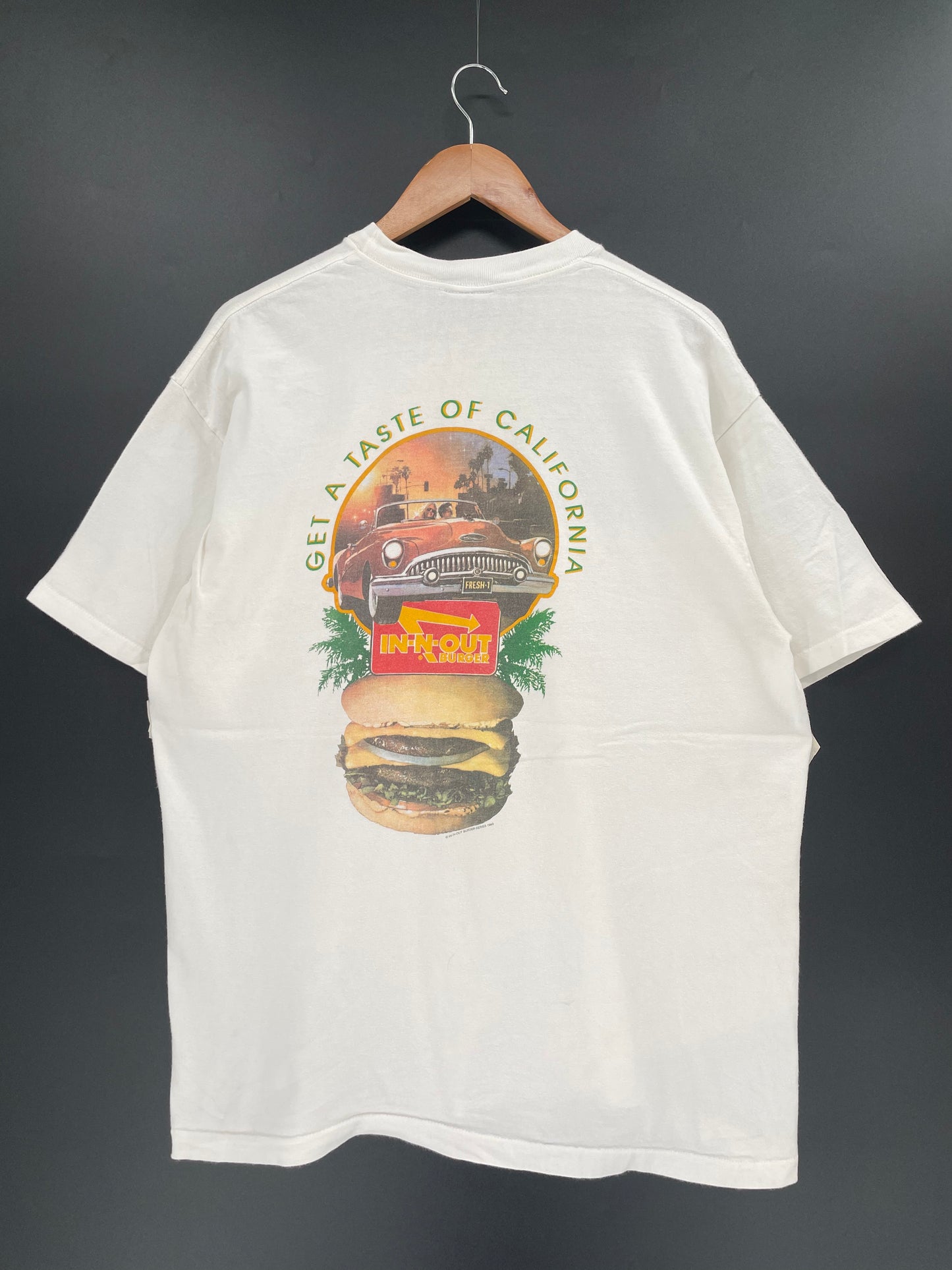 1993 IN N OUT BURGER Made in USA Size XXL Vintage T-Shirts / K1231