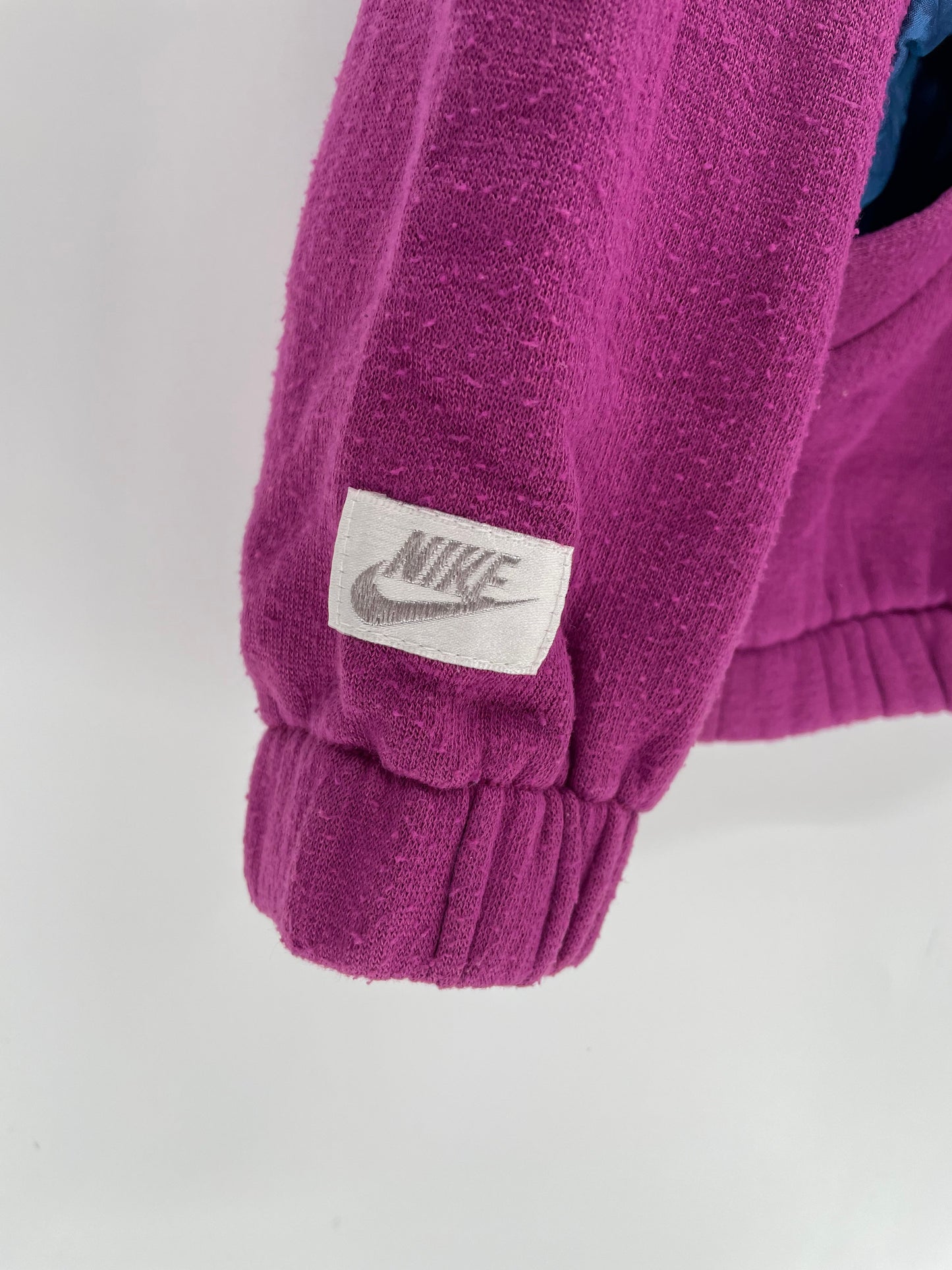 90’s NIKE Size Ladies L Vintage Half Zip Sweat-Shirt / E3259S