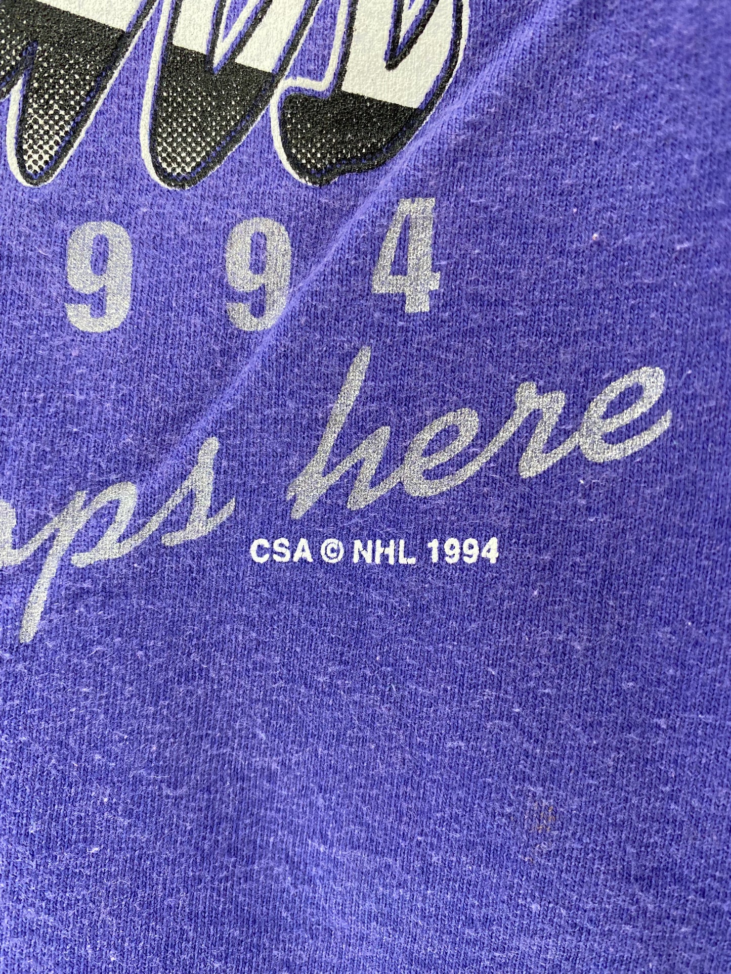 1994' NEW YORK RANGERS Made in USA Size L Vintage NHL T-Shirt / k1654