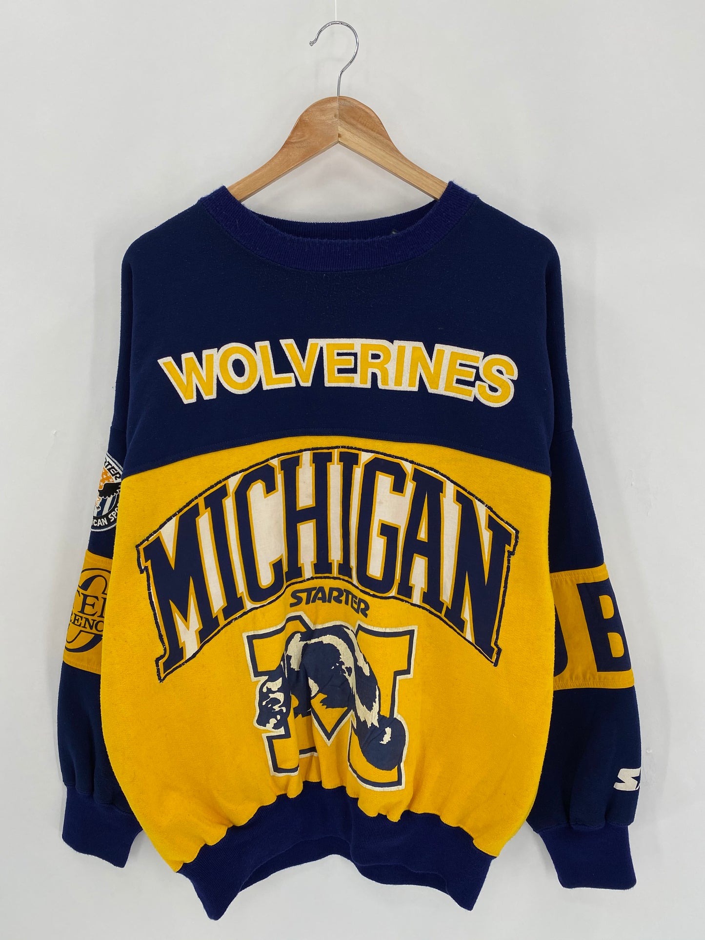 90’s STARTER MICHIGAN WOLVERINES Size XL Vintage NFL Sweat-Shirt  / 6446