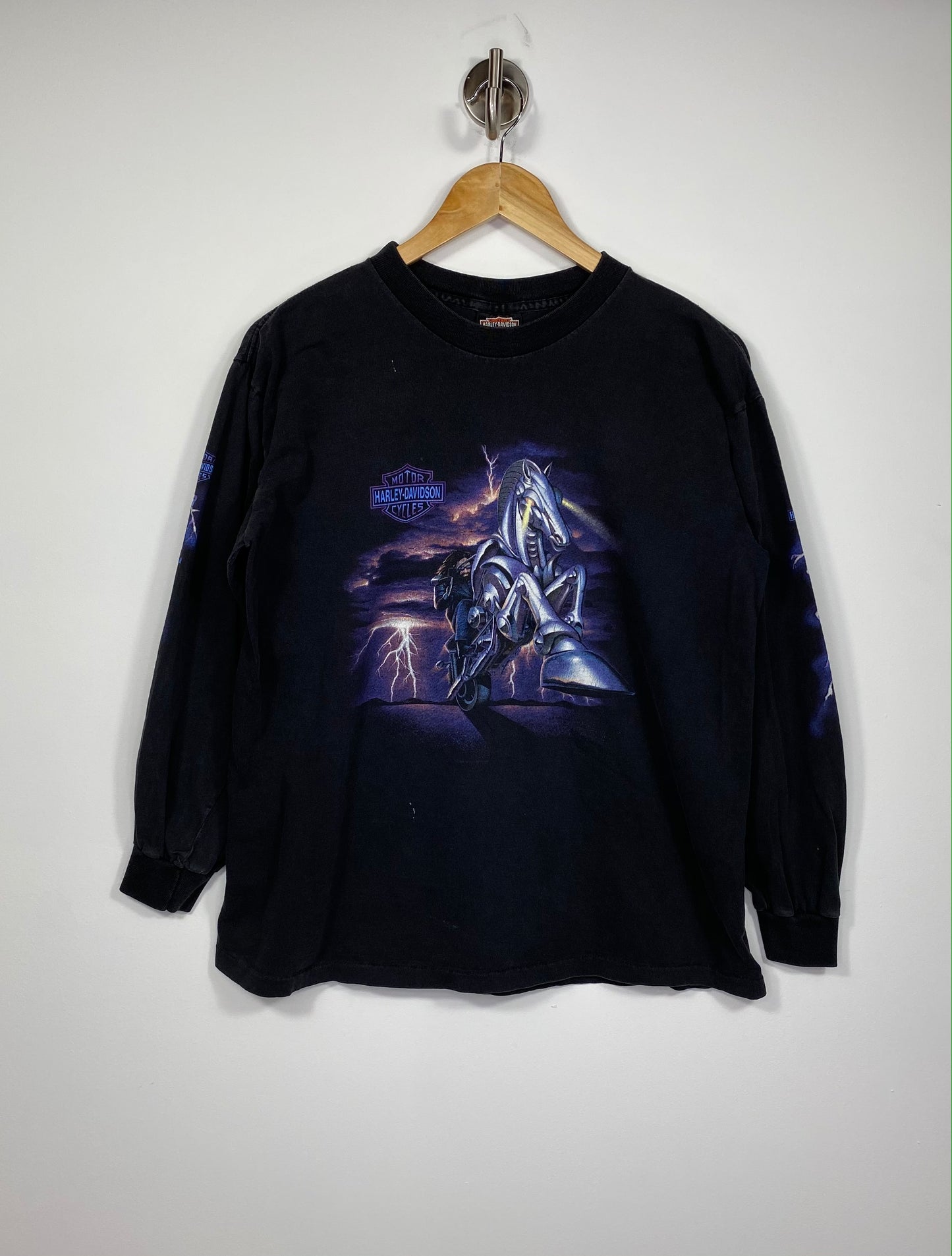 1995 Harley-Davidson Texas Dallas Made in USA Vintage Long Sleeve T-shirt / 4758