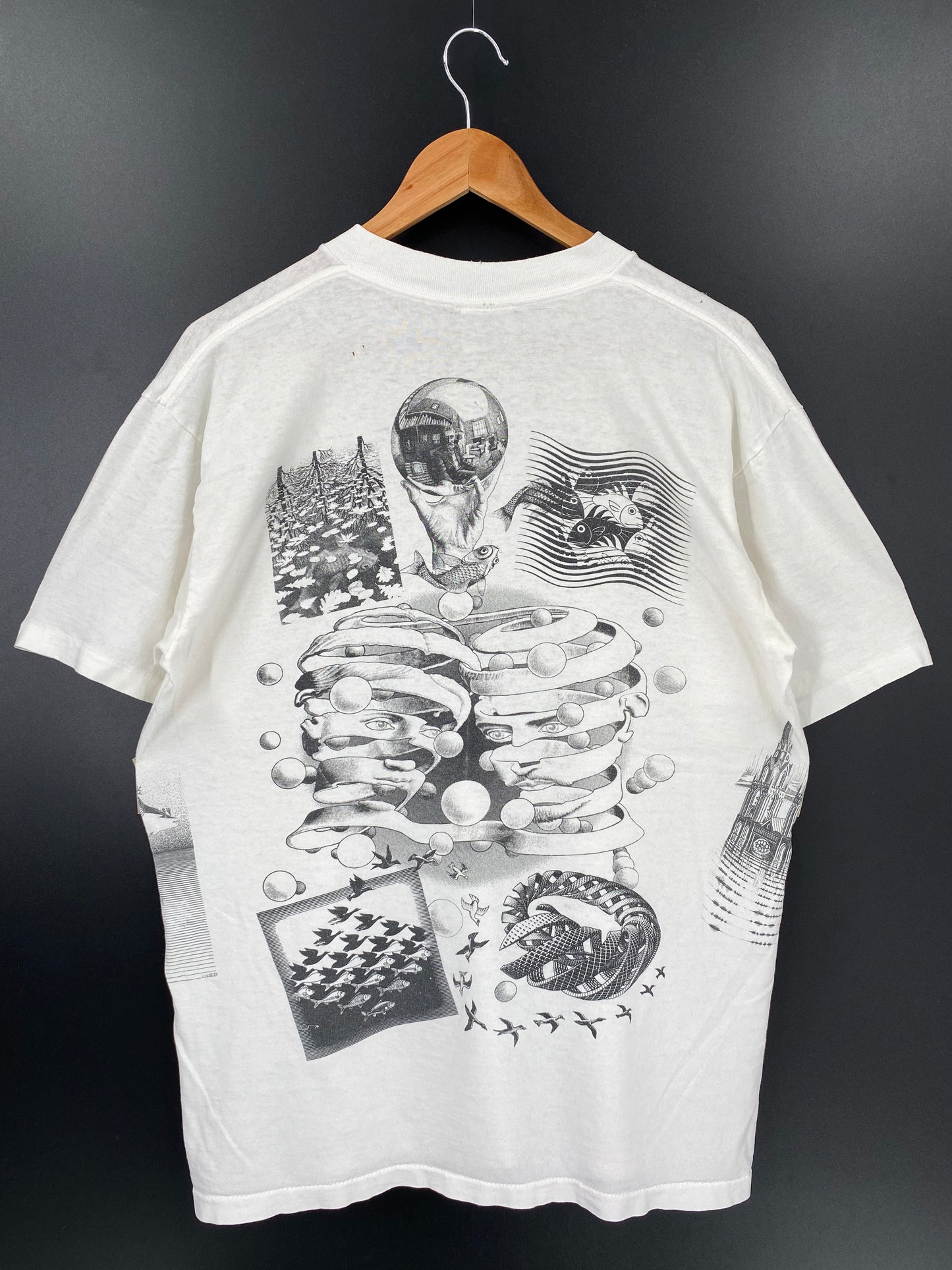 1991'  M.C.ESCHER Made in USA Size XL Vintage T-Shirt / K1950