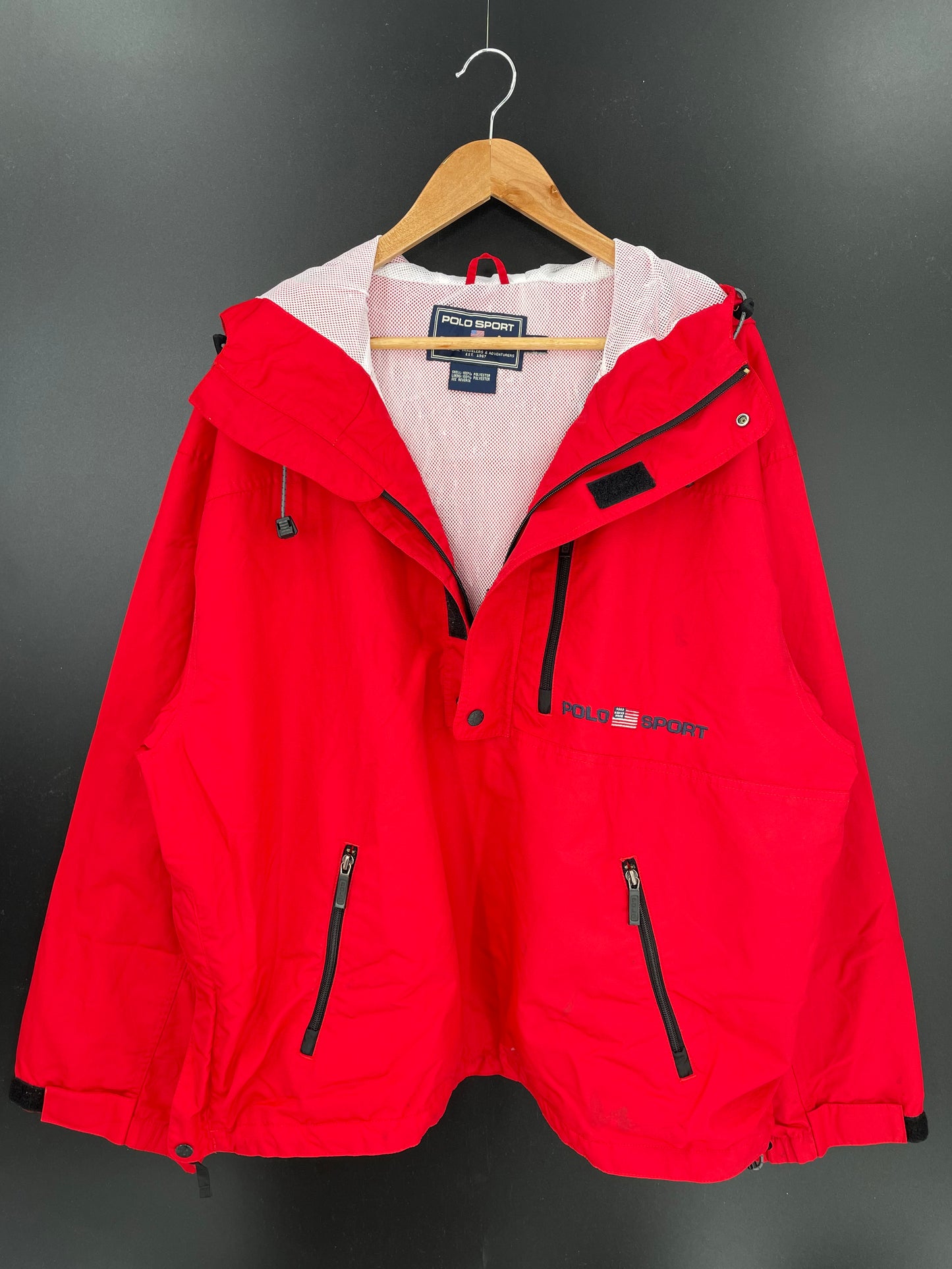 90's POLO SPORTS RALPH LAUREN Size XL Vintage Half-Zip Jacket / k468