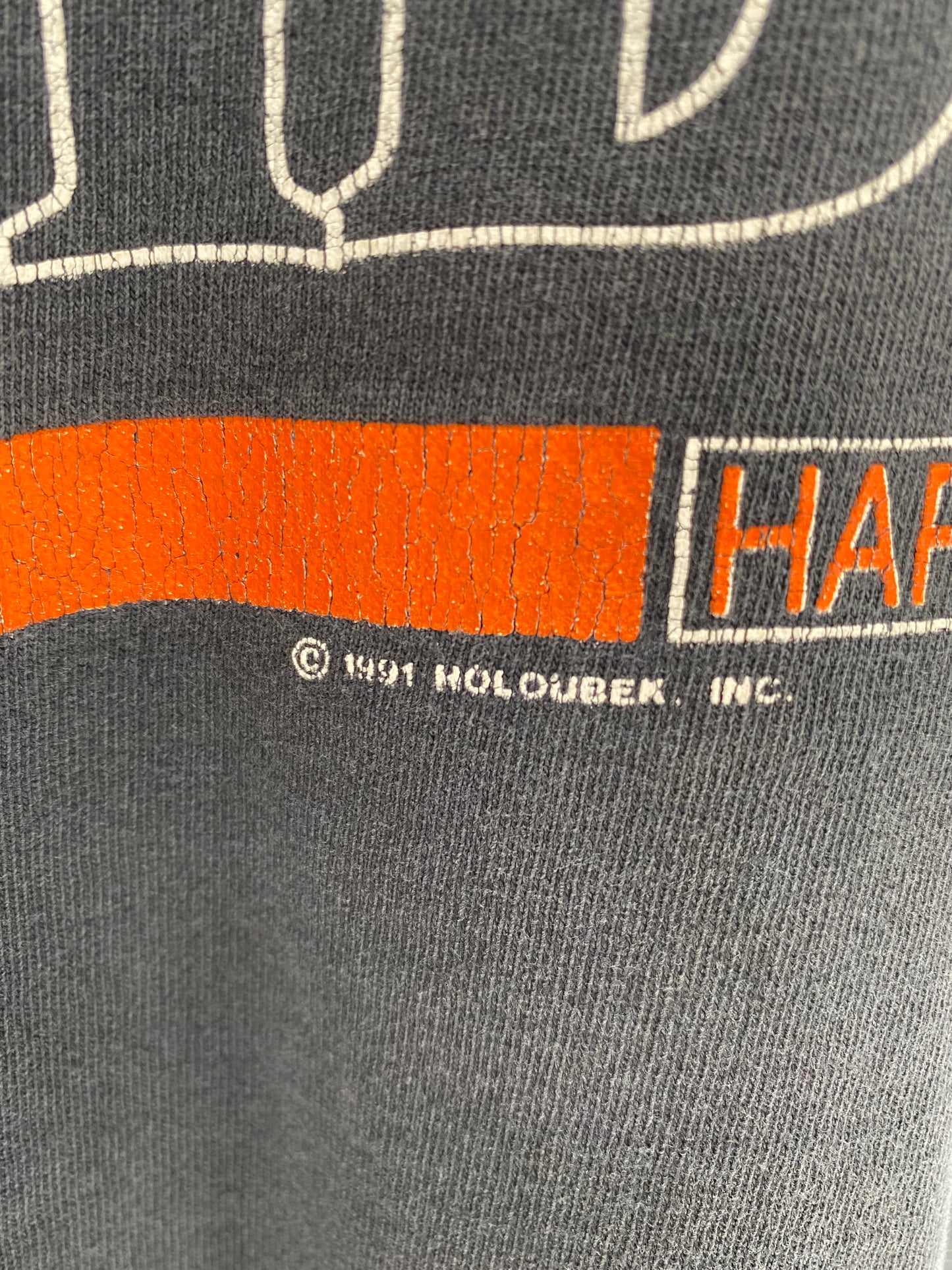 1991' HARLEY DAVIDSON Made in USA Size XL Vintage T-Shirts / K2488