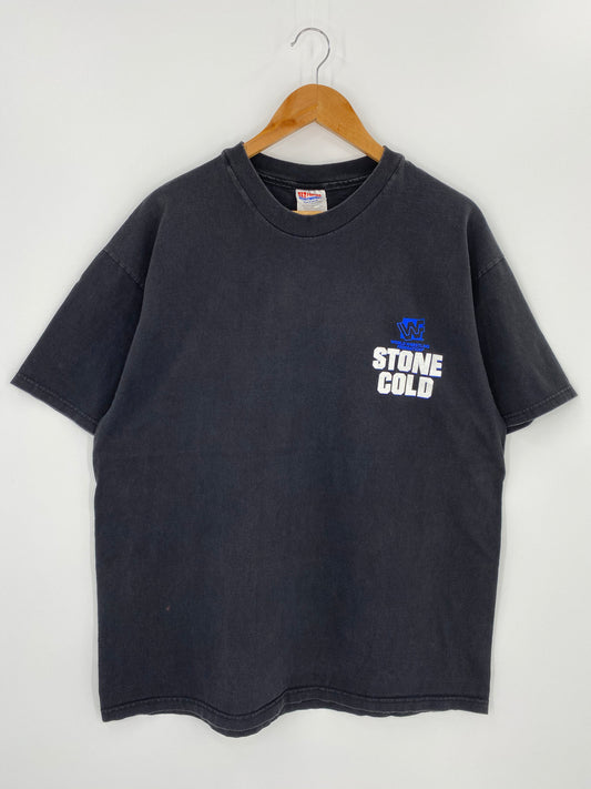 90’s STONE COLD Size XL Vintage WWE T-shirt / 8327