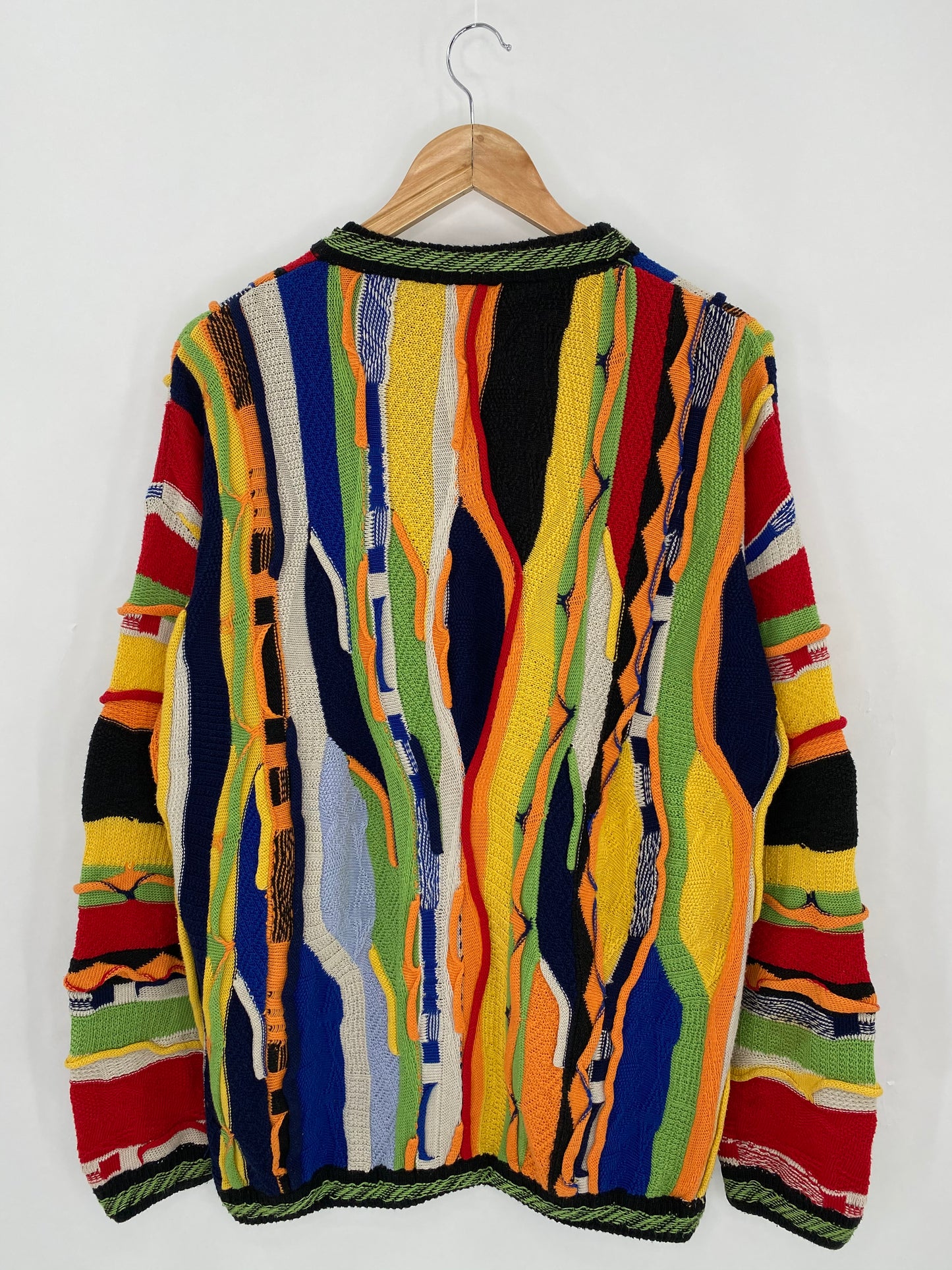 Vintage 3D Coogi-Style Size M Knit Sweater / 6314