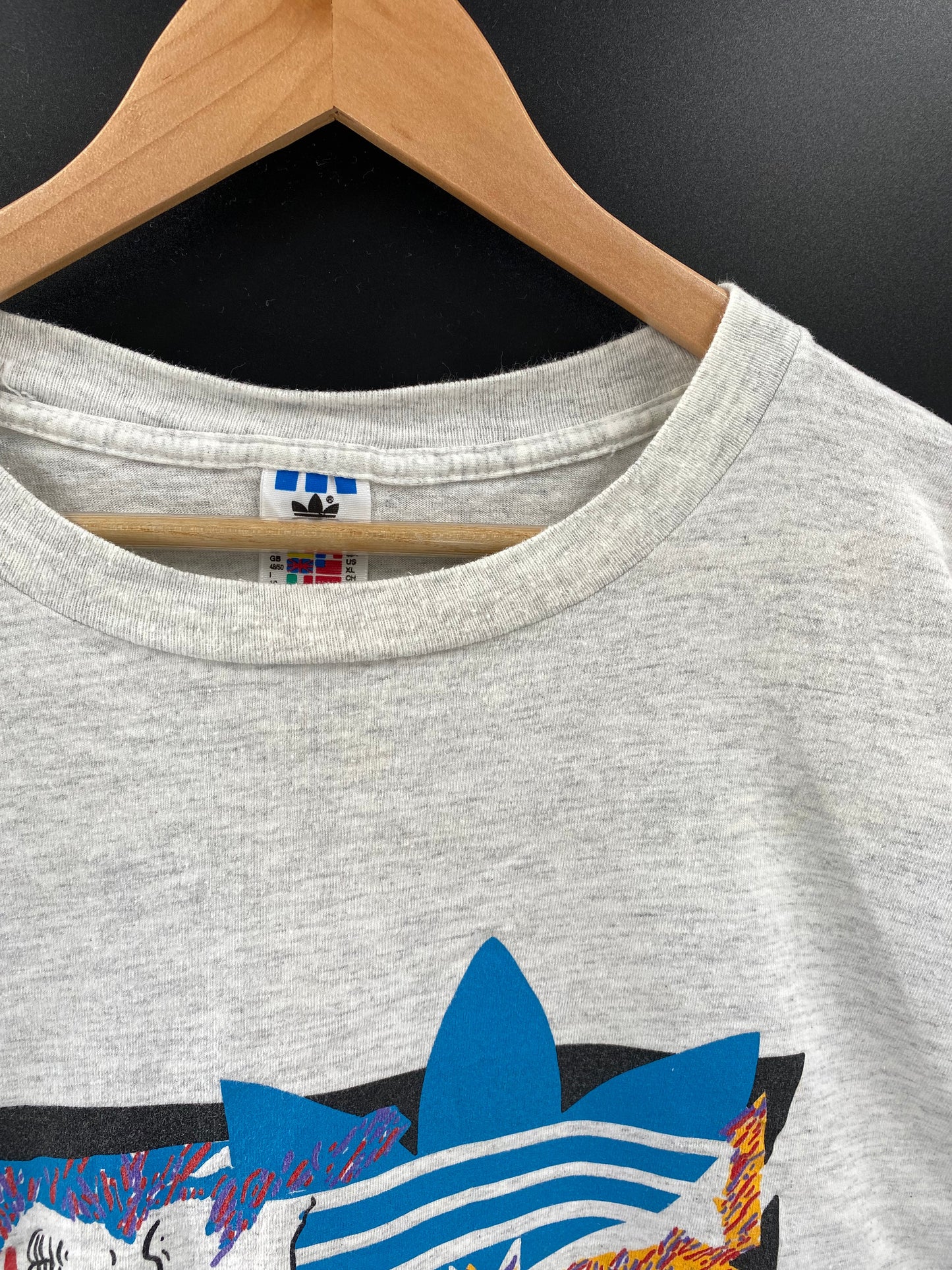 90’s ADIDAS SOCCER Made in USA Size XL Vintage T-Shirts / A6220