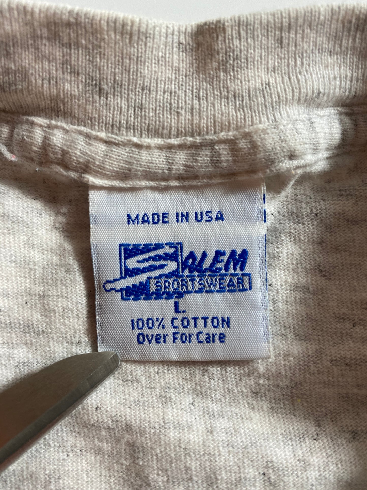 1991 LOS ANGELES LAKERS x CHICAGO BULLS Made in USA Size L Vintage NBA T-Shirts / 8180