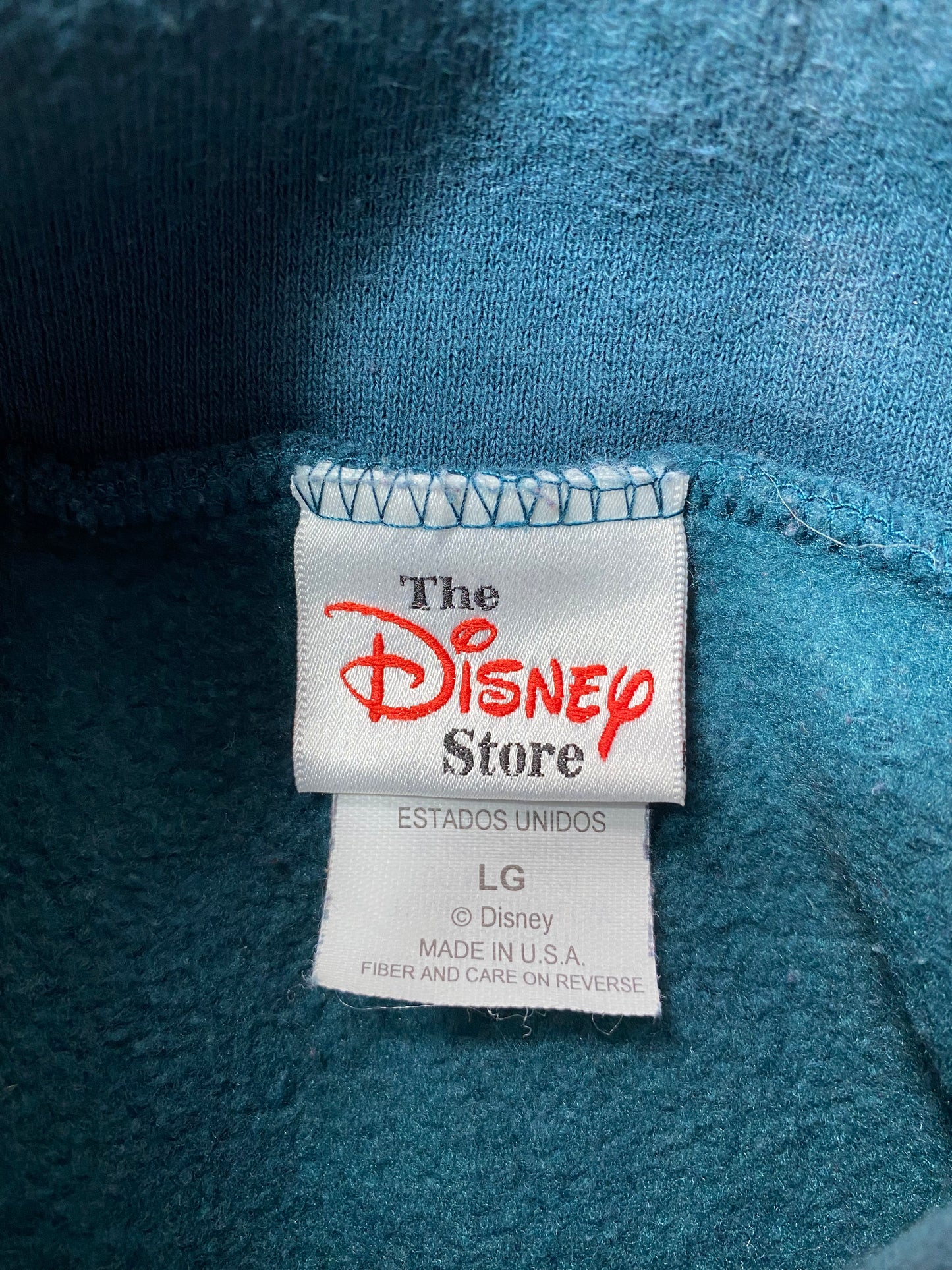 00' DISNEY WINNIE THE POOH Made in USA Size L Vintage Half-zip Sweat-shirt / K3127