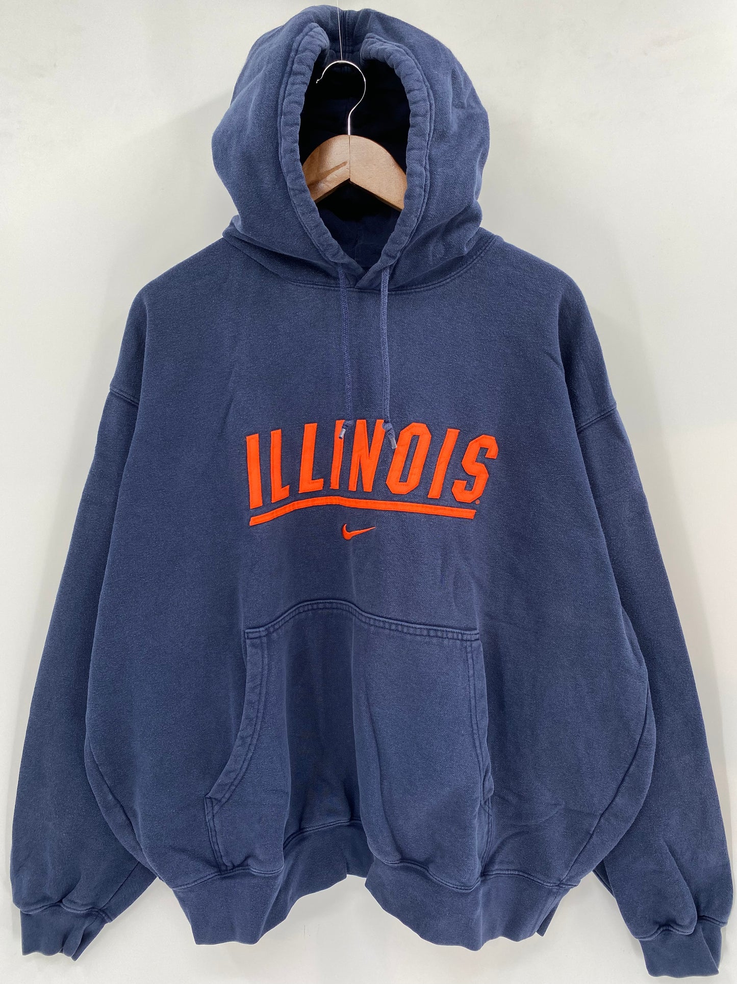 00’ NIKE ILINOIS Size XL Vintage Hoodie Sweat-Shirts / K2677