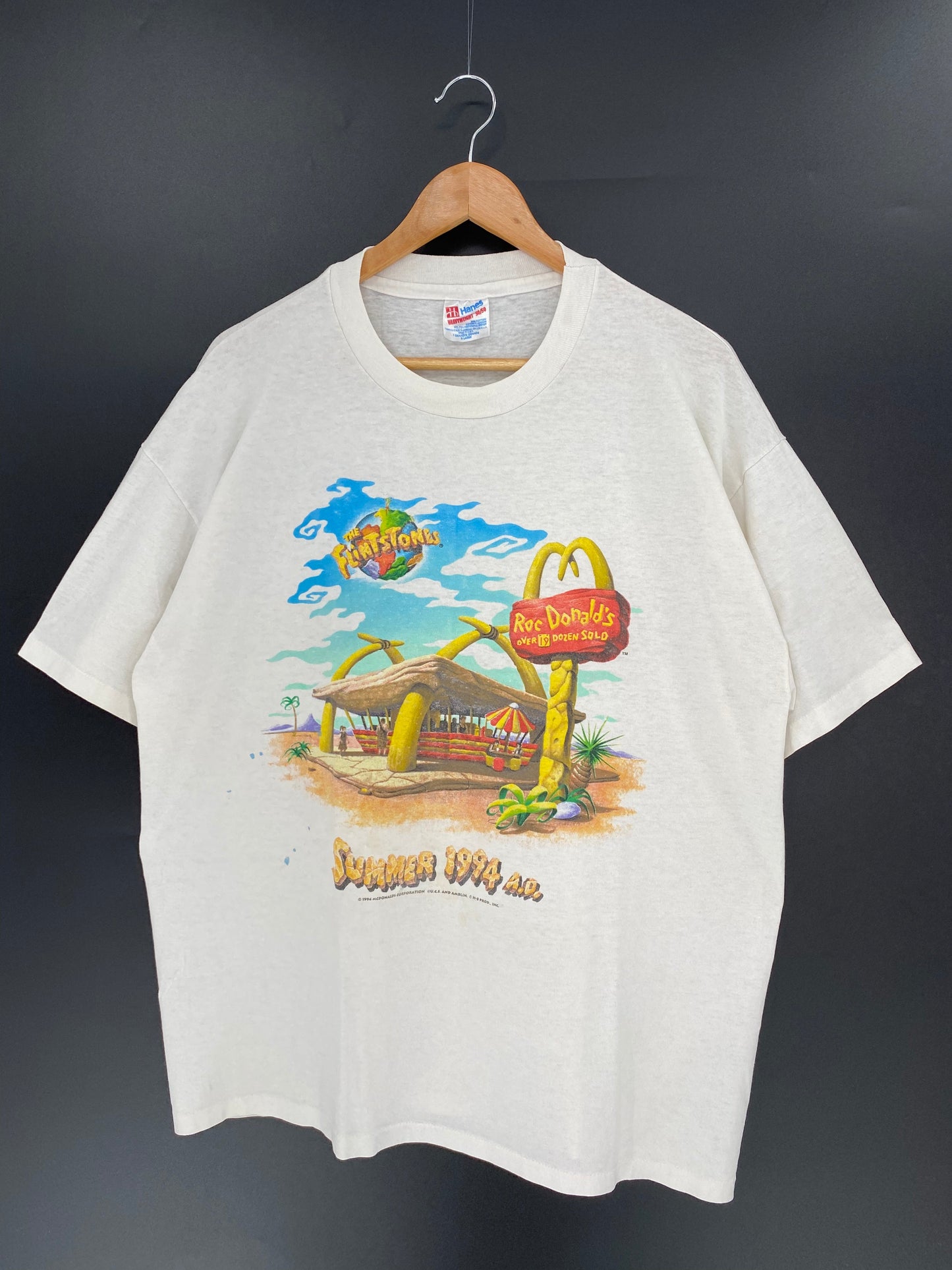 1994 THE FLINTSTONES Made in USA Size XL Vintage T-Shirts / A48