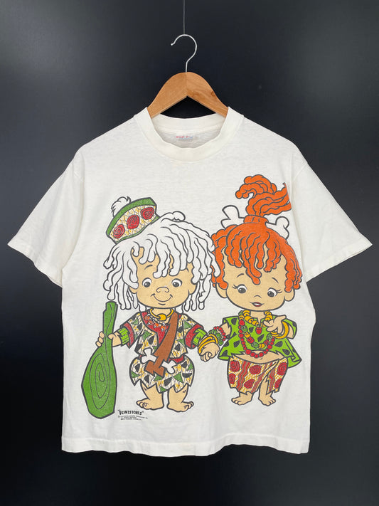 1993 THE FLINT STONES Made in USA Size L Vintage T-Shirts / 9918