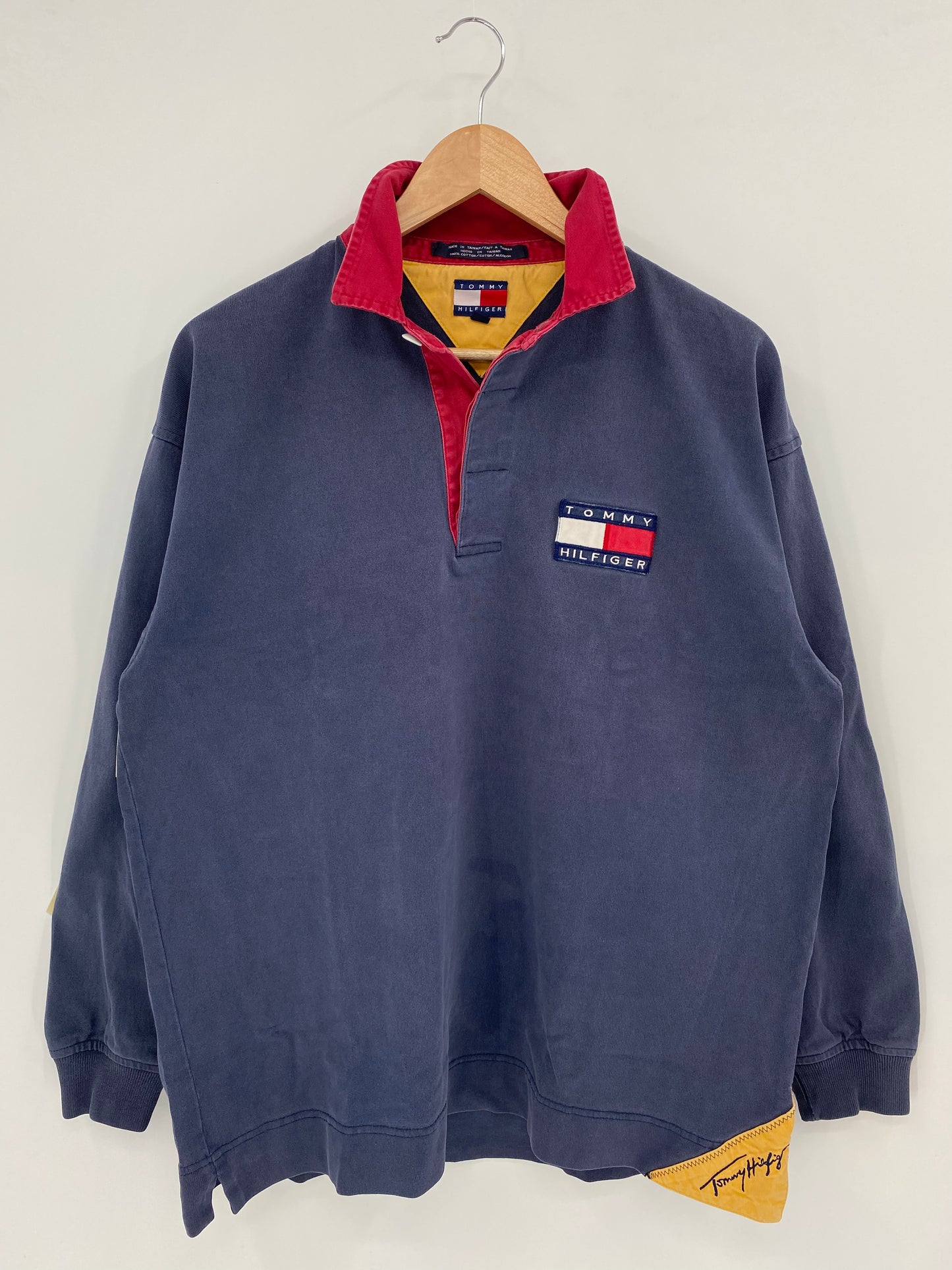 90’s TOMMY HILFIGER Size M Vintage Rugby-Shirt  / K2726