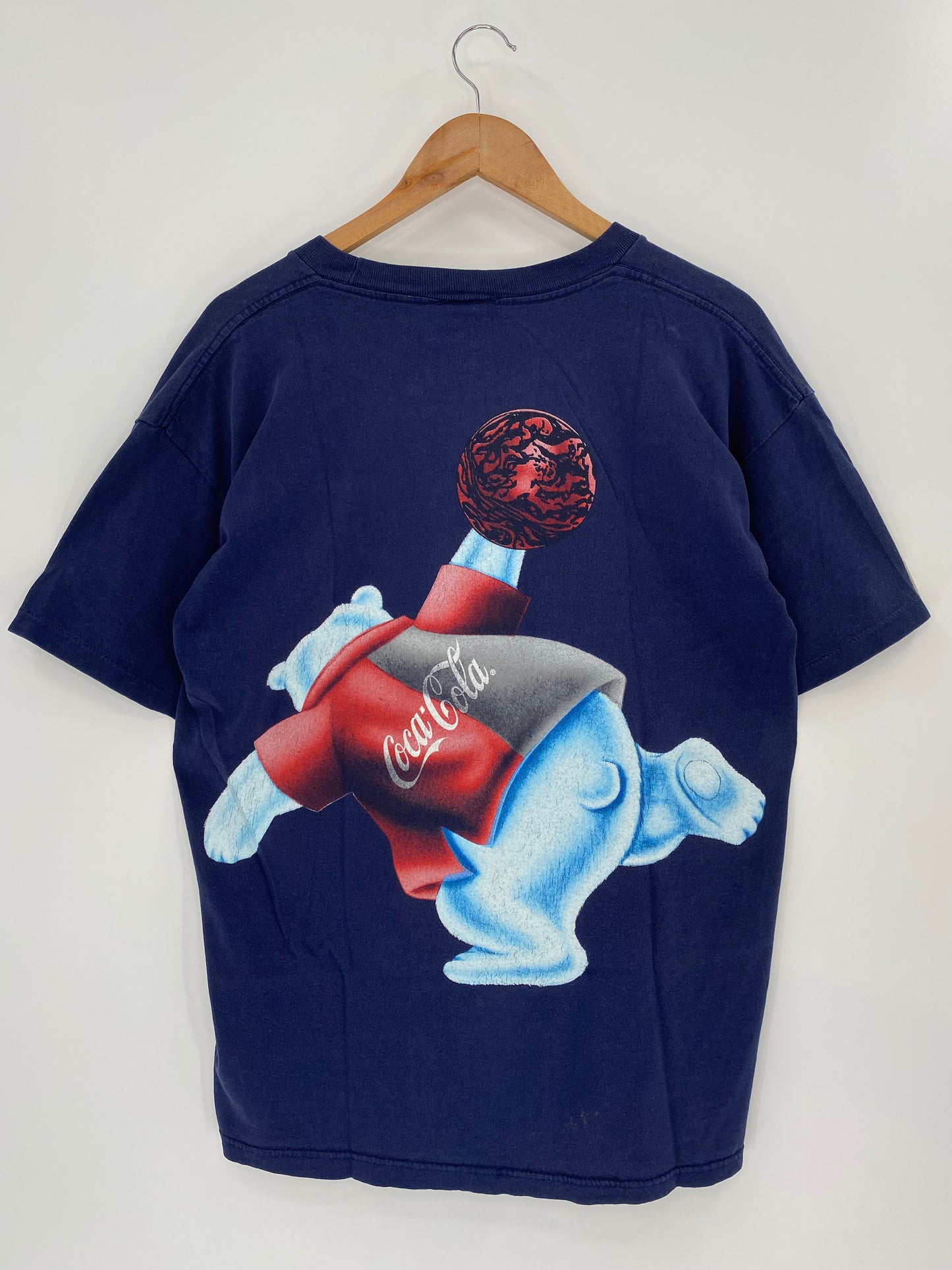 1996’ COCA-COLA Made in USA Size L Vintage T-Shirt / k489