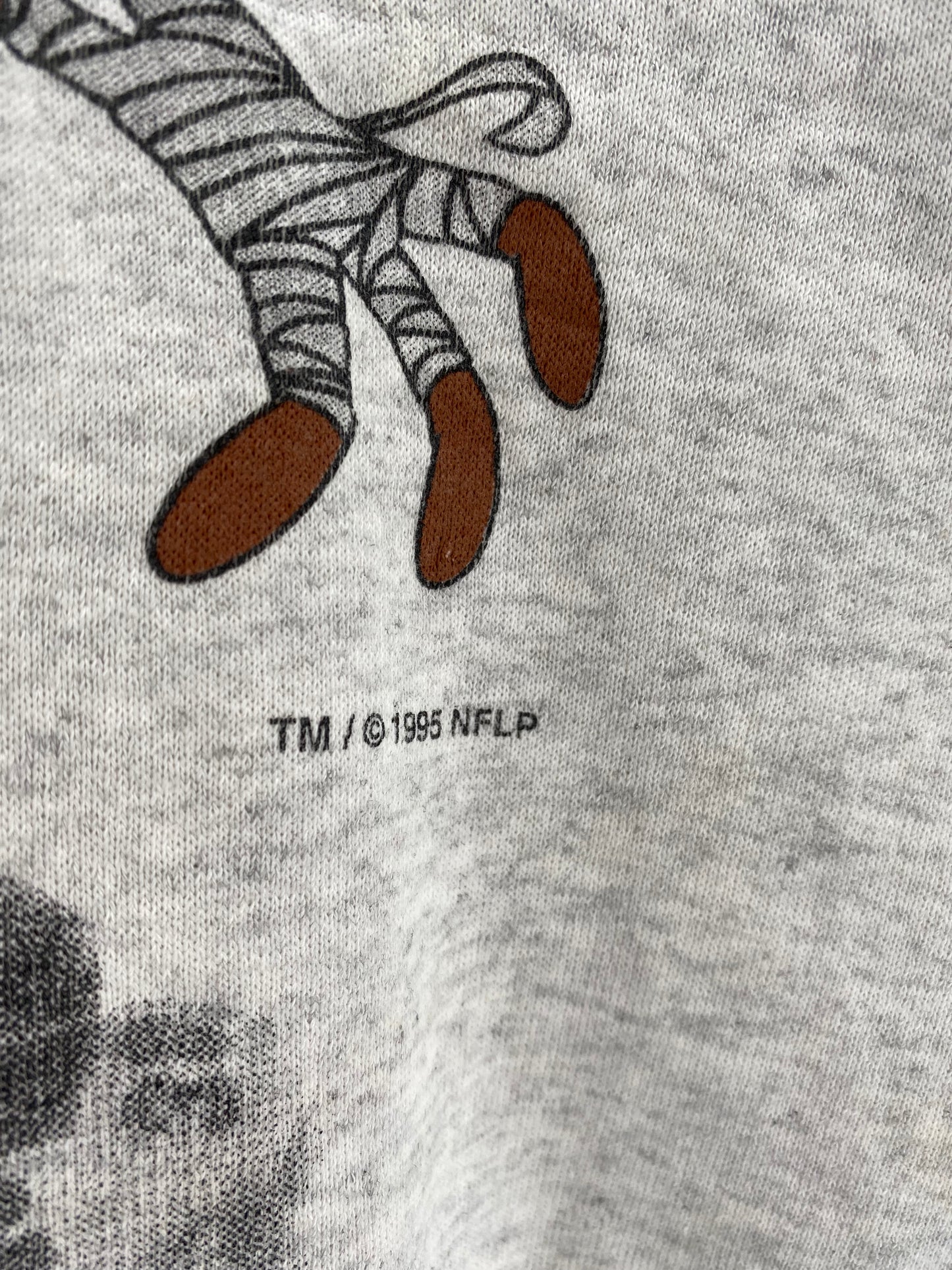 1995 LOONEY TUNES x COWBOYS MADE IN USA Size XL Vintage NFL Sweat-shirt / K413