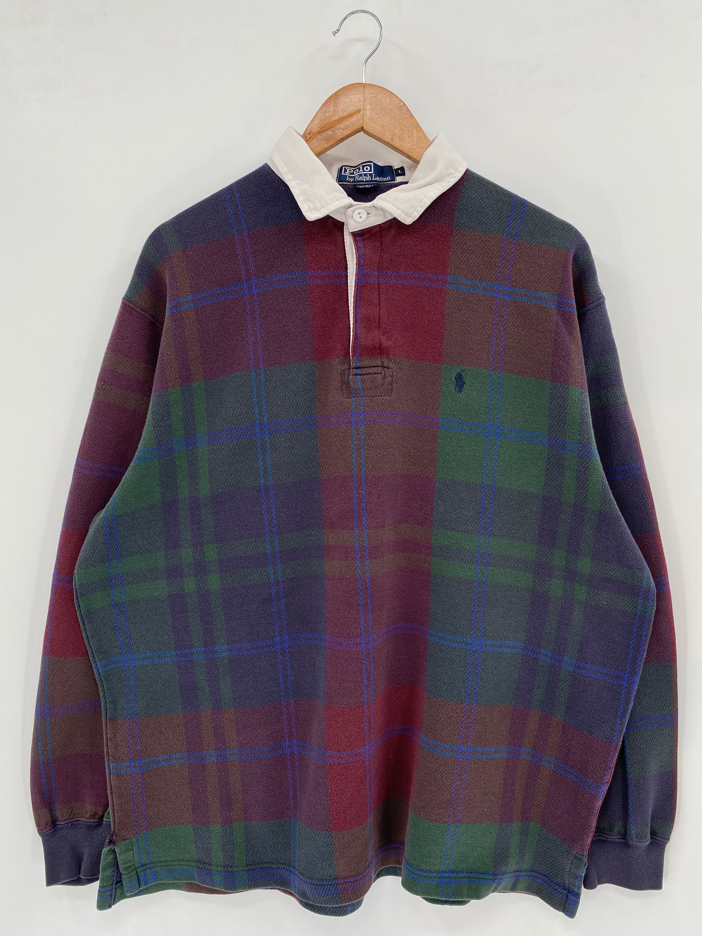 90's POLO RALPH LAUREN Made in USA Size L Vintage Rugby-Shirt / K1697