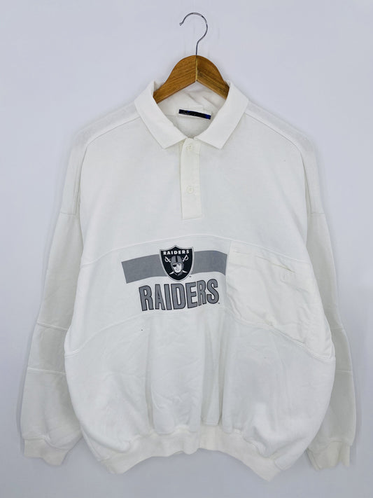 90’s RAIDERS Size Approx. XL Vintage NFL Sweat-shirt / K6458