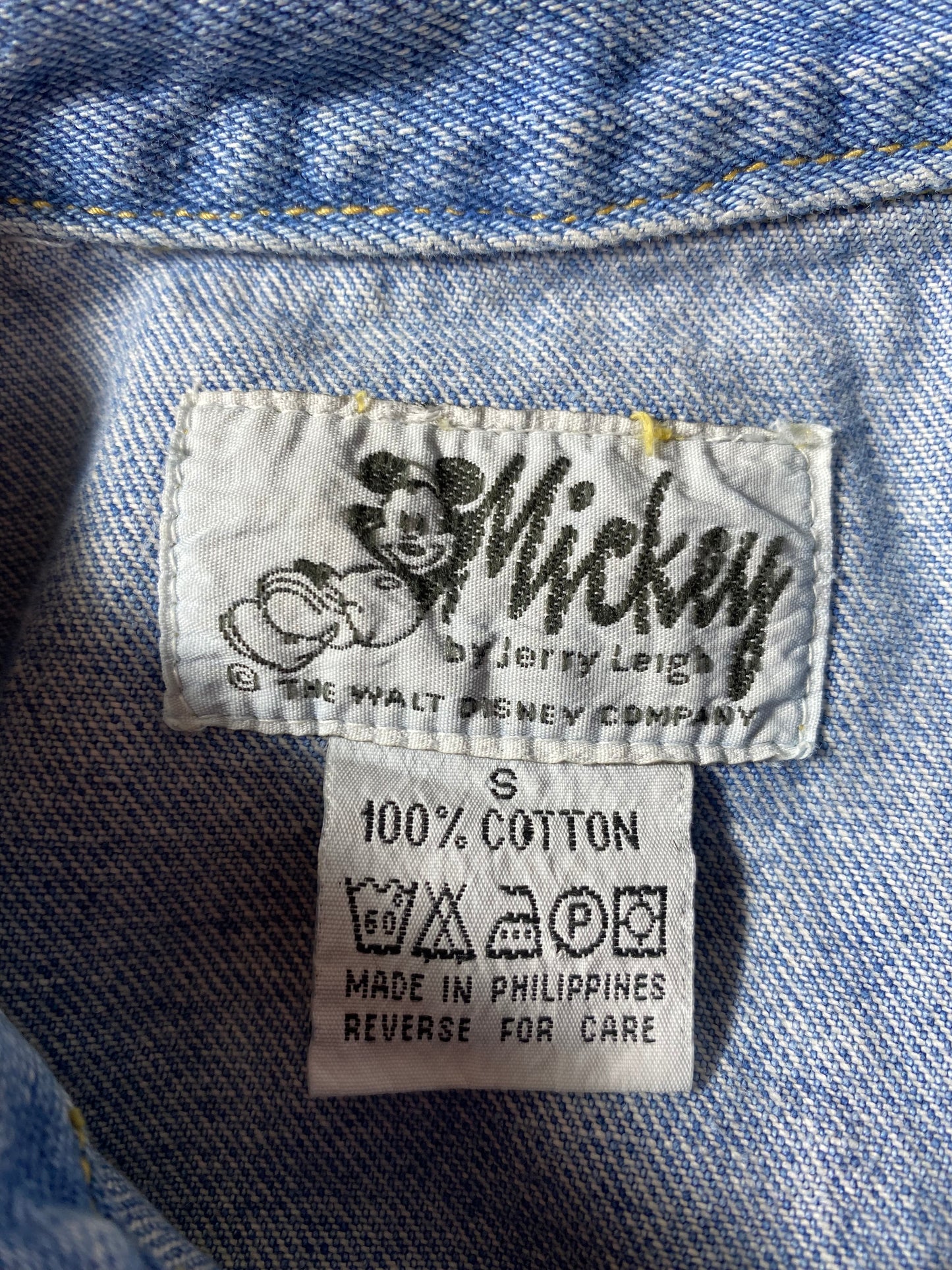 Vintage DISNEY MICKEY Size S Denim Jacket  / K4108