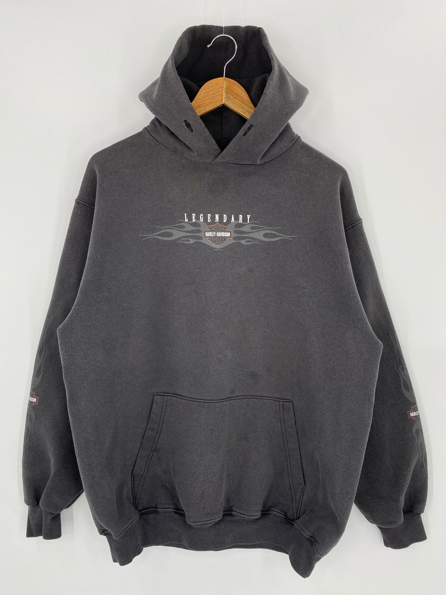 00’ Harley Davidson LEGENDARY Size L Vintage Hoodie Sweat-Shirt / 8008