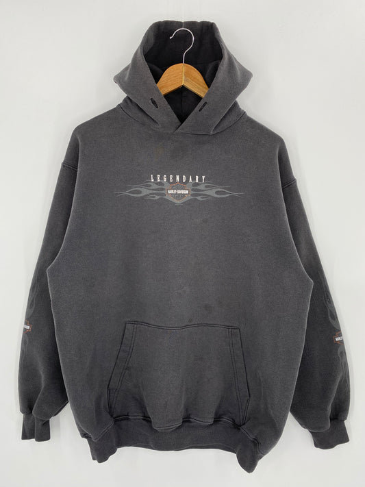 00’ Harley Davidson LEGENDARY Size L Vintage Hoodie Sweat-Shirt / 8008