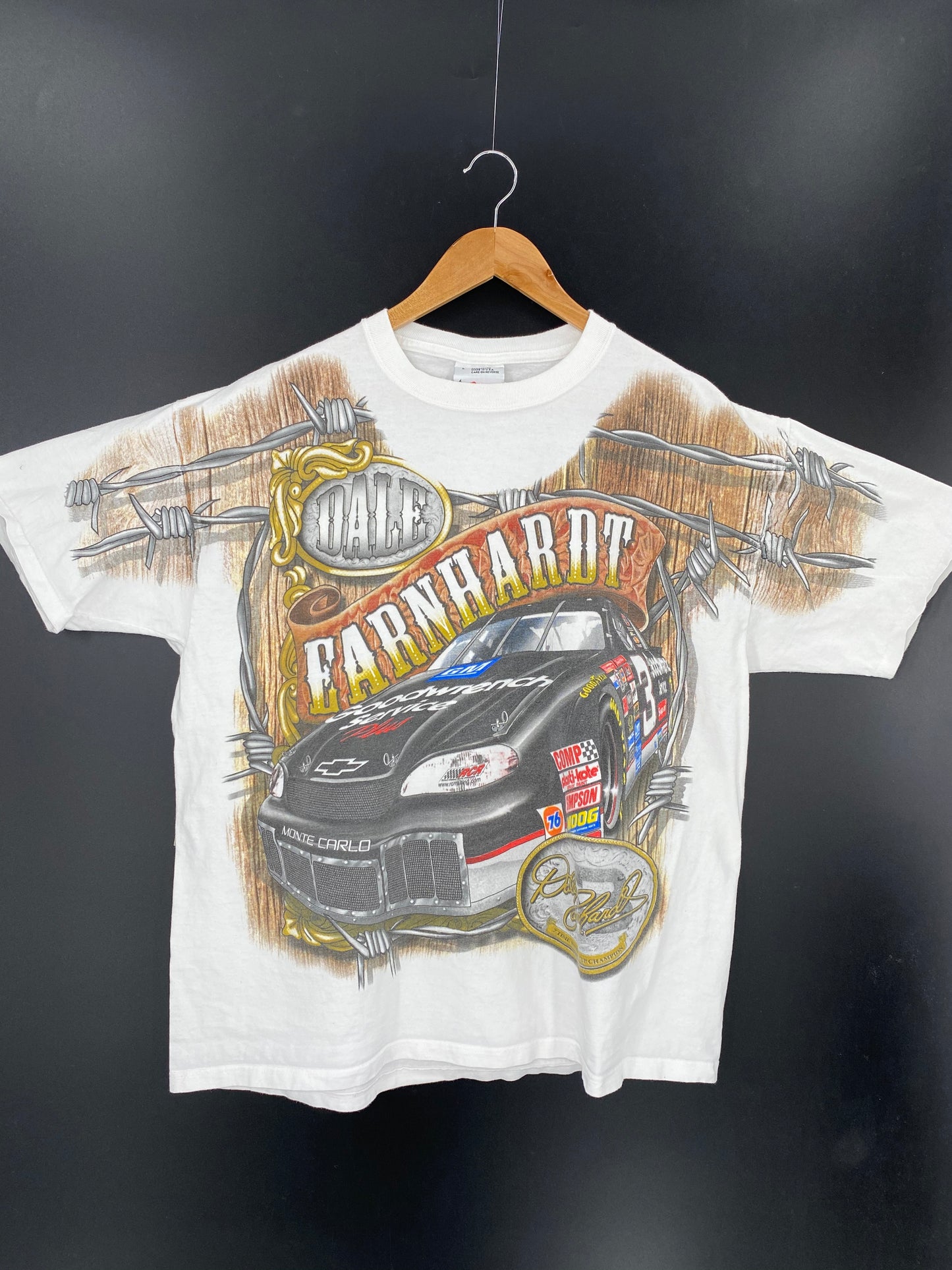 00’ NASCAR EARNHARDT Made in USA Size L Vintage Racing T-shirt / 8570