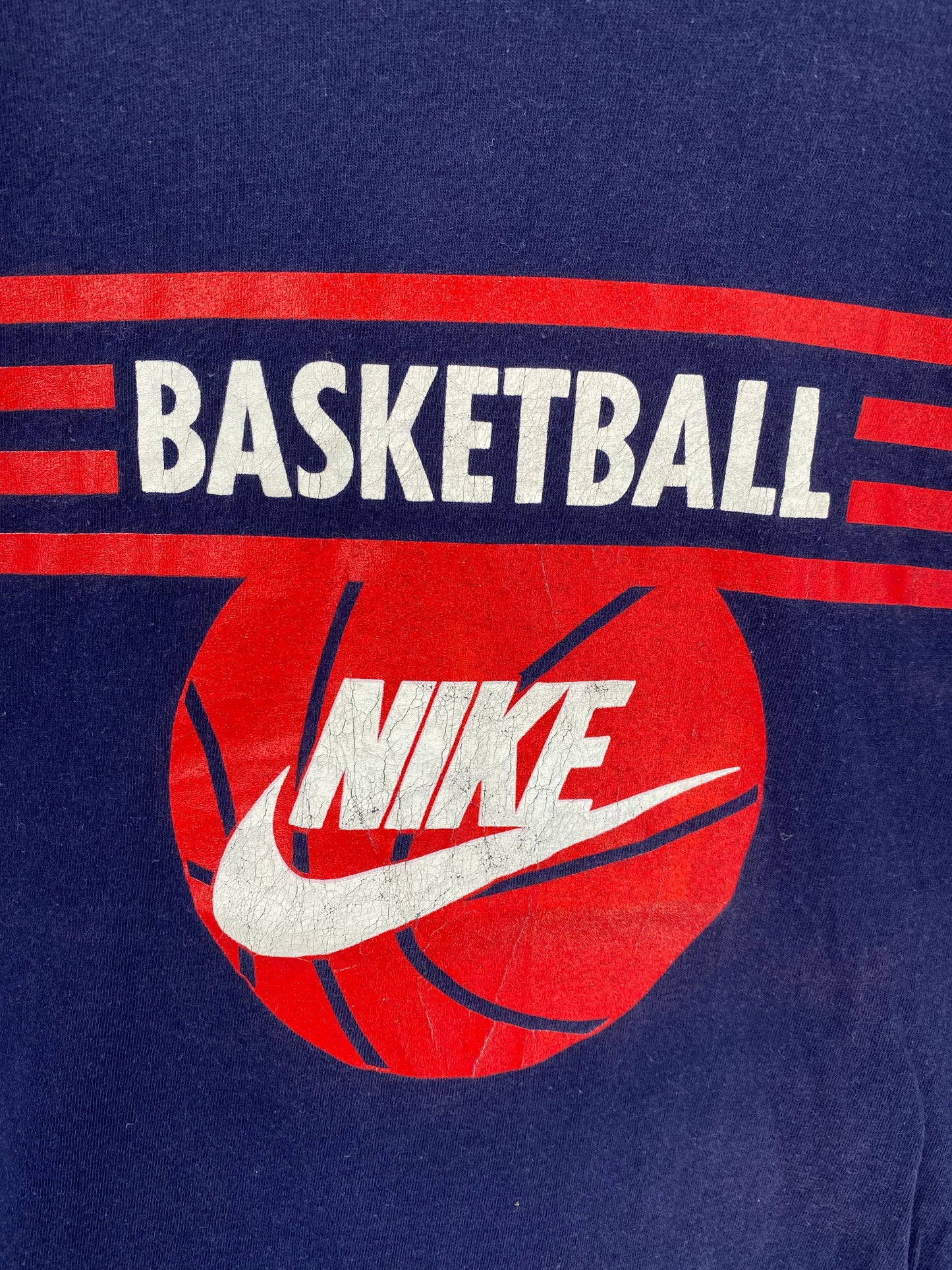 90’s NIKE BASKETBALL SILVER TAG Made in USA Size M Vintage T-Shirts / K428